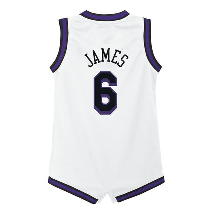 LA.Lakers #6 LeBron James Infant 2022-23 Replica Jersey City Edition White Stitched American Basketball Jersey - Main View