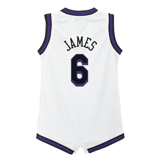 LA.Lakers #6 LeBron James Infant 2022-23 Replica Jersey City Edition White Stitched American Basketball Jersey - Main View