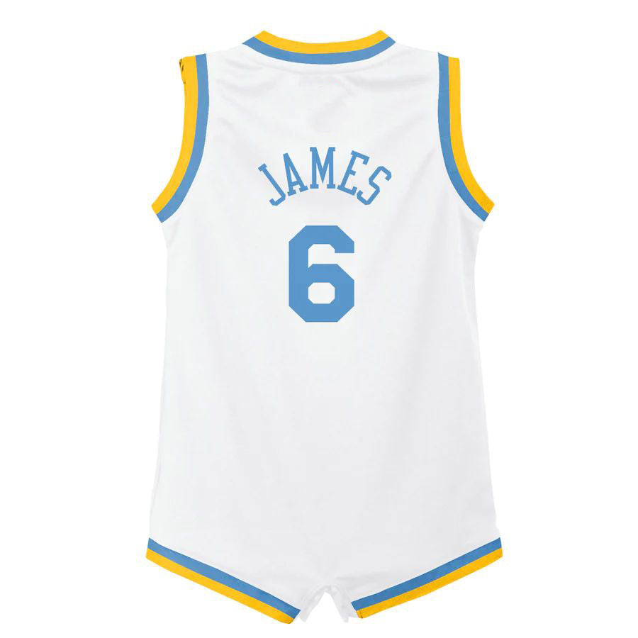 LA.Lakers #6 LeBron James Infant 2022-23 Swingman Jersey White Classic Edition White Stitched American Basketball Jersey - Main View