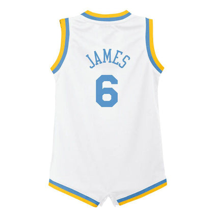 LA.Lakers #6 LeBron James Infant 2022-23 Swingman Jersey White Classic Edition White Stitched American Basketball Jersey - Main View