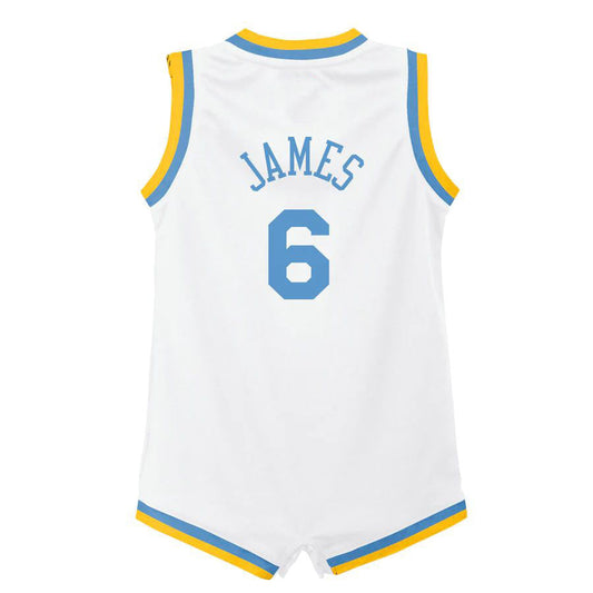 LA.Lakers #6 LeBron James Infant 2022-23 Swingman Jersey White Classic Edition White Stitched American Basketball Jersey - Main View