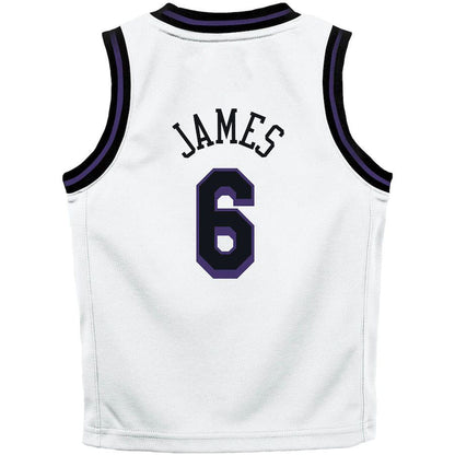 LA.Lakers #6 LeBron James Preschool 2022-23 Replica Jersey City Edition White Stitched American Basketball Jersey - Main View