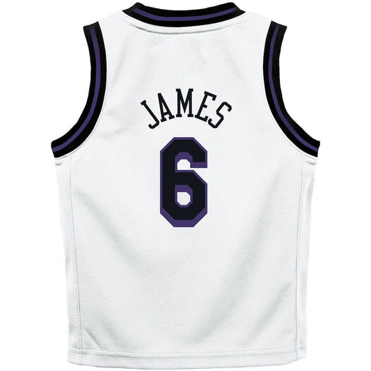 LA.Lakers #6 LeBron James Preschool 2022-23 Replica Jersey City Edition White Stitched American Basketball Jersey - Main View