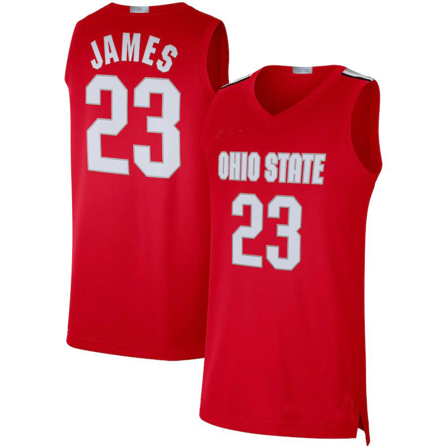 O.State Buckeyes #23 LeBron James Alumni Limited Basketball Jersey Scarlet Stitched American College Jerseys - Main View
