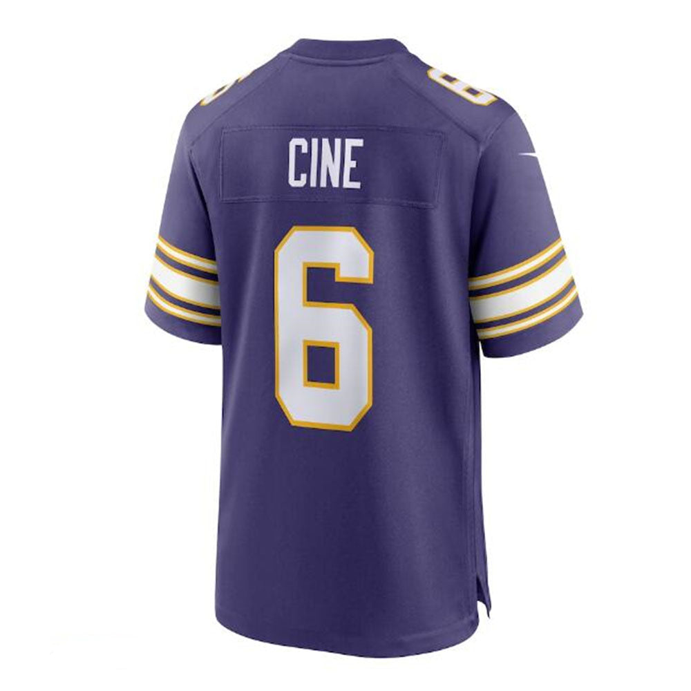MN.Vikings #6 Lewis Cine Classic Player Game Jersey - Purple Stitched American Football Jerseys - Main View