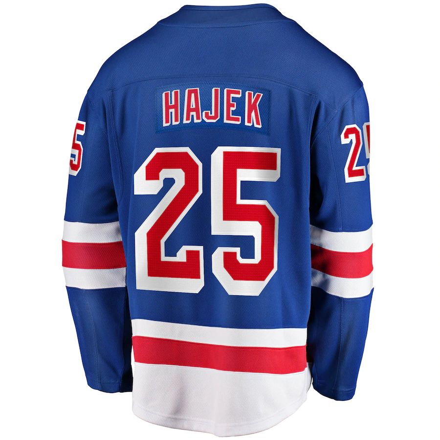 NY.Rangers #25 Libor Hajek Fanatics Branded 2017-18 Home Breakaway Replica Jersey Blue Stitched American Hockey Jerseys - Main View