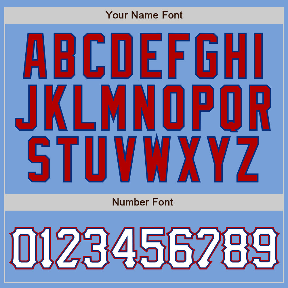 Custom Light Blue Red Pinstripe White-Royal Authentic Baseball Jersey view 4