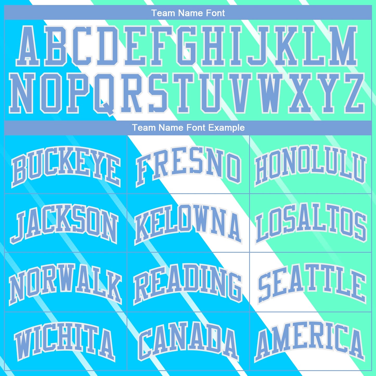 Custom Light Blue Light Blue-Green Round Neck Sublimation Basketball Uniform Jersey view 3