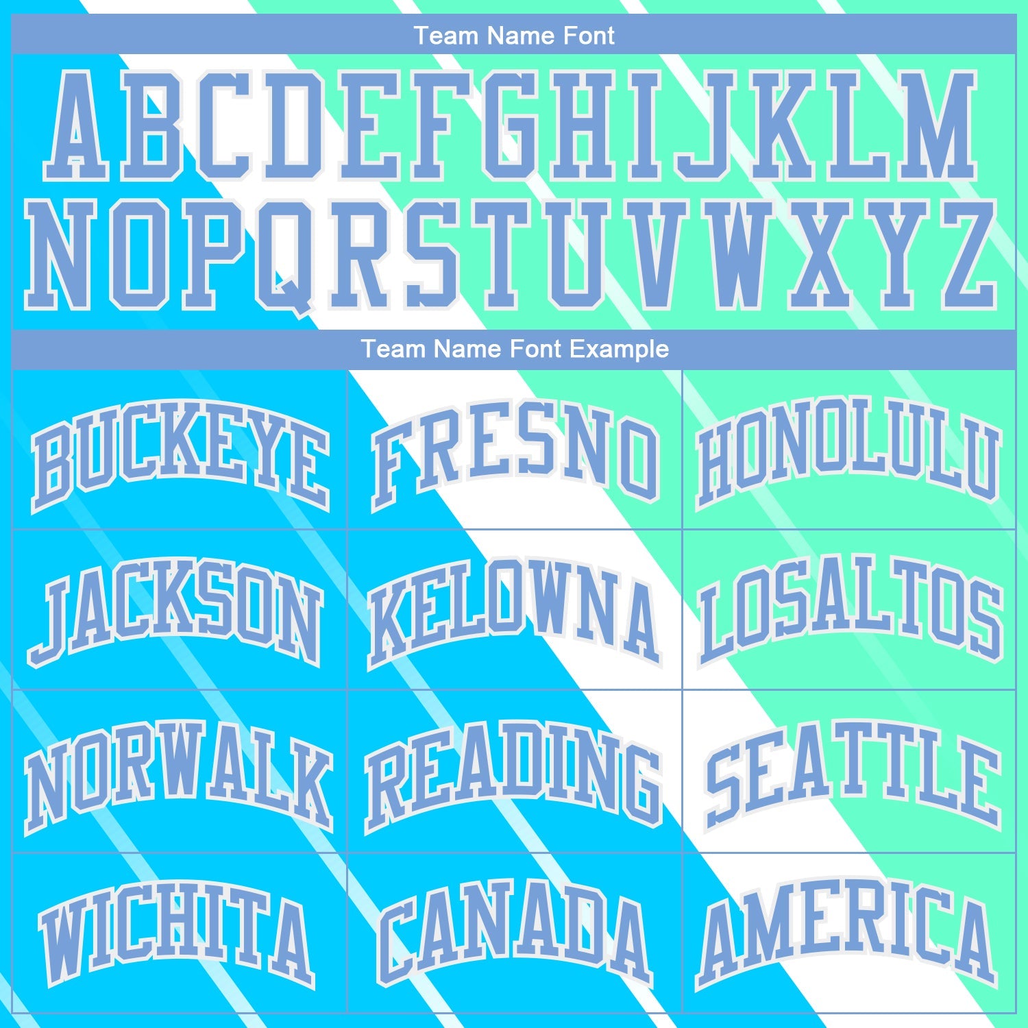 Custom Light Blue Light Blue-Green Round Neck Sublimation Basketball Uniform Jersey view 3