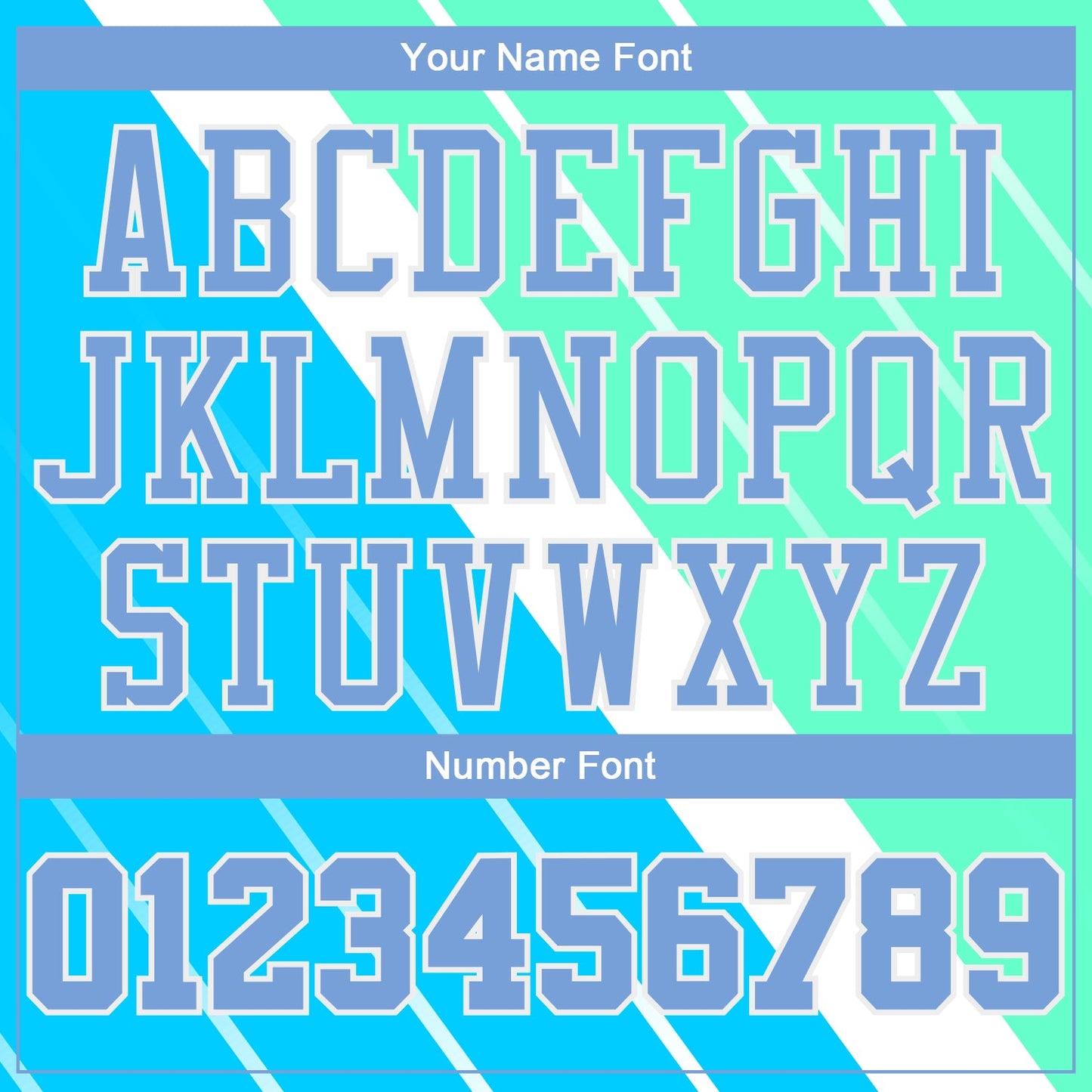 Custom Light Blue Light Blue-Green Round Neck Sublimation Basketball Uniform Jersey view 4