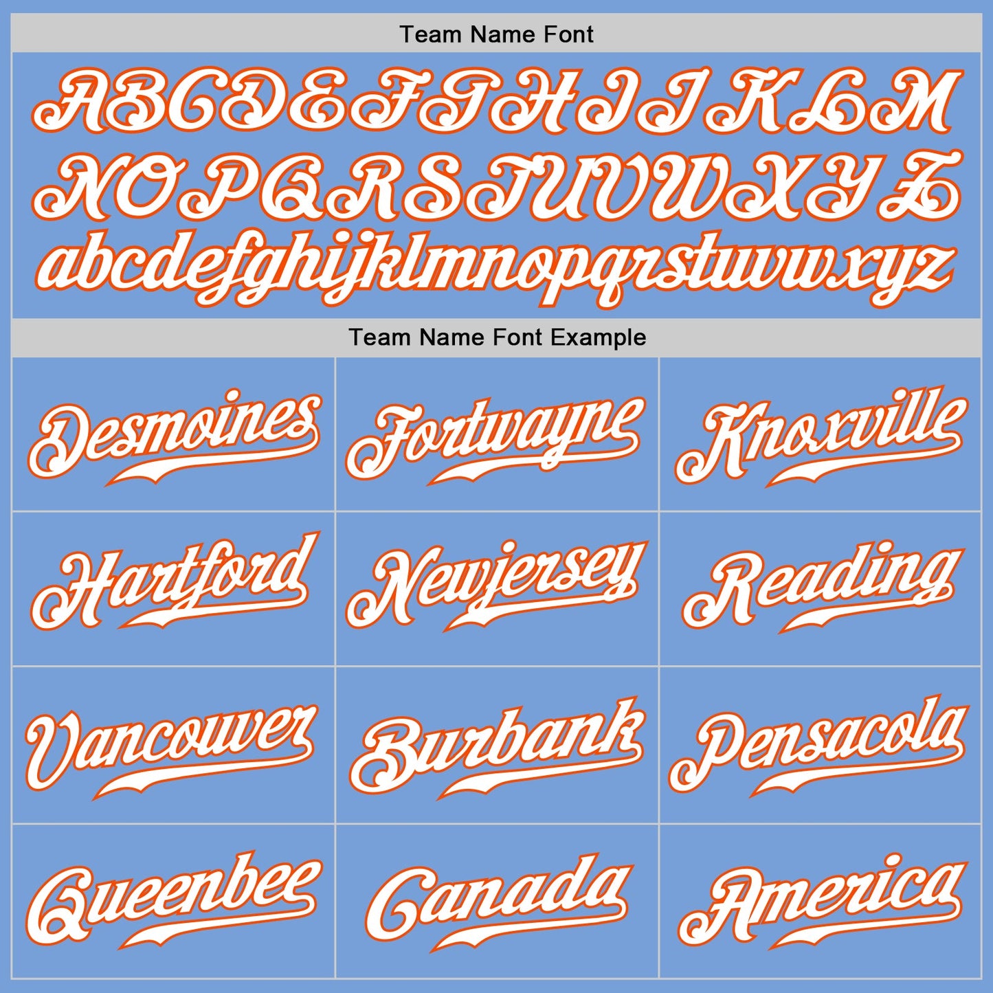 Custom Light Blue White-Orange Authentic Baseball Jersey view 4