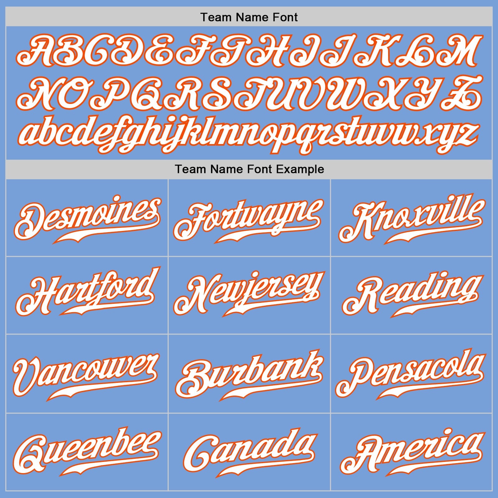 Custom Light Blue White-Orange Authentic Baseball Jersey view 4