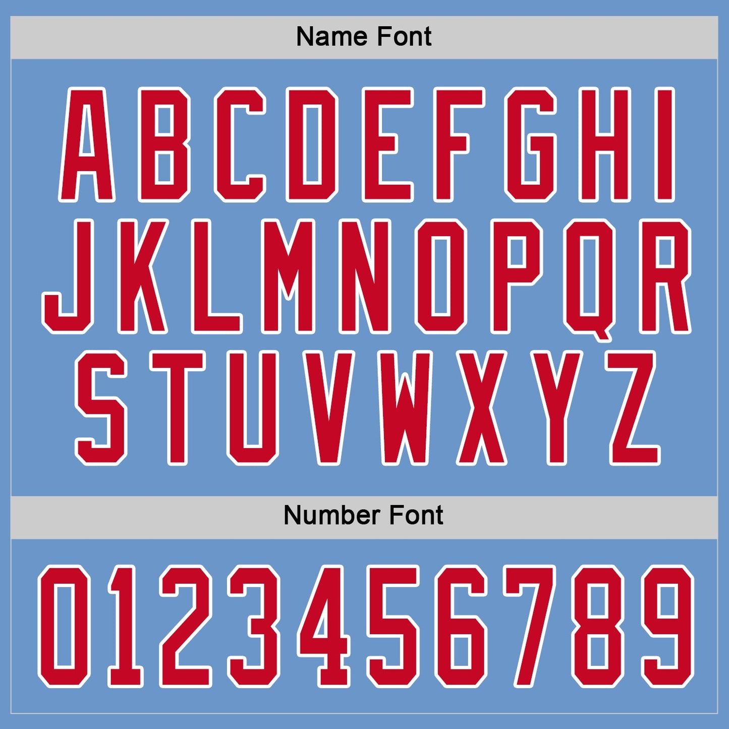 Custom Light Blue Red-White Hockey Jersey view 4