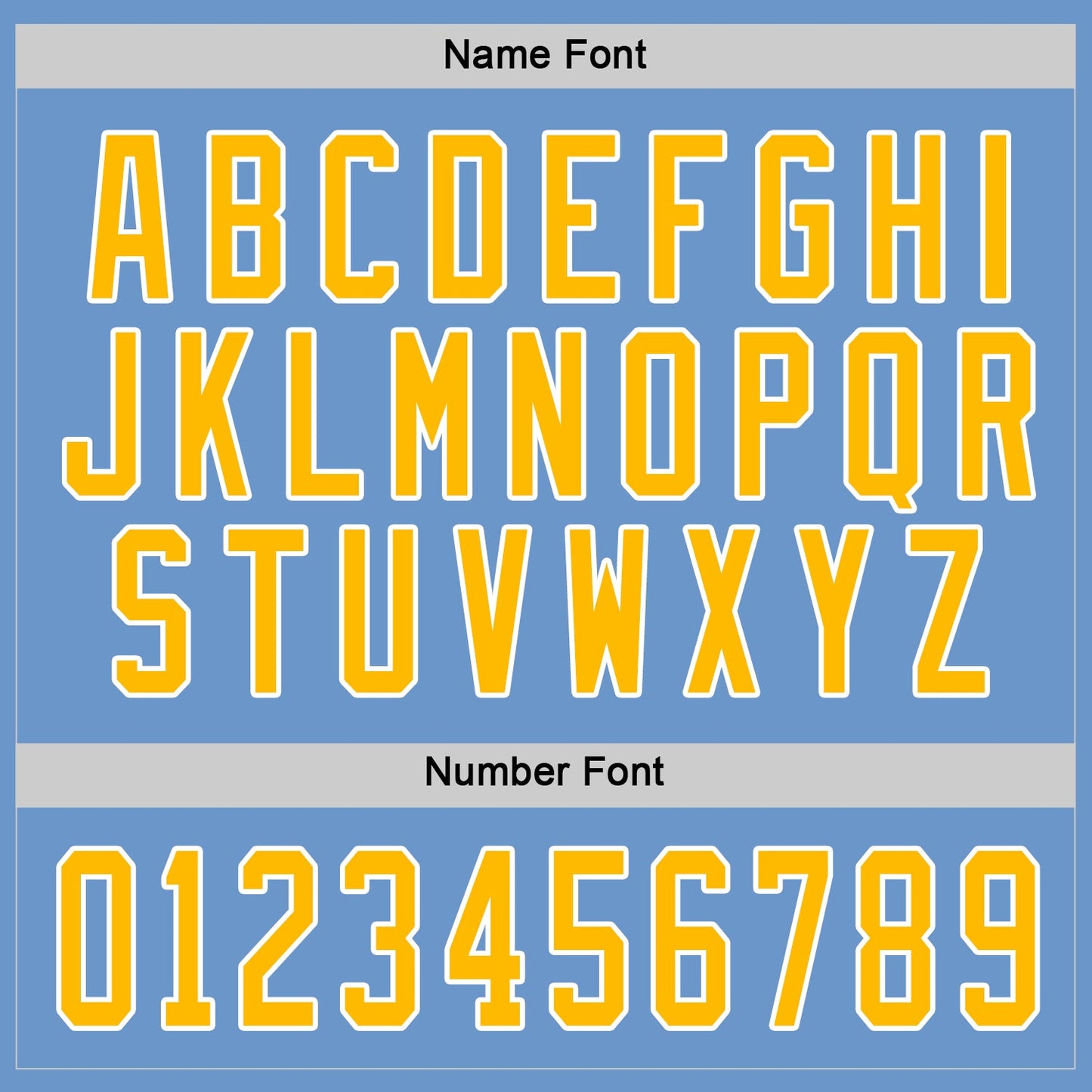 Custom Light Blue Gold-White Hockey Jersey view 4