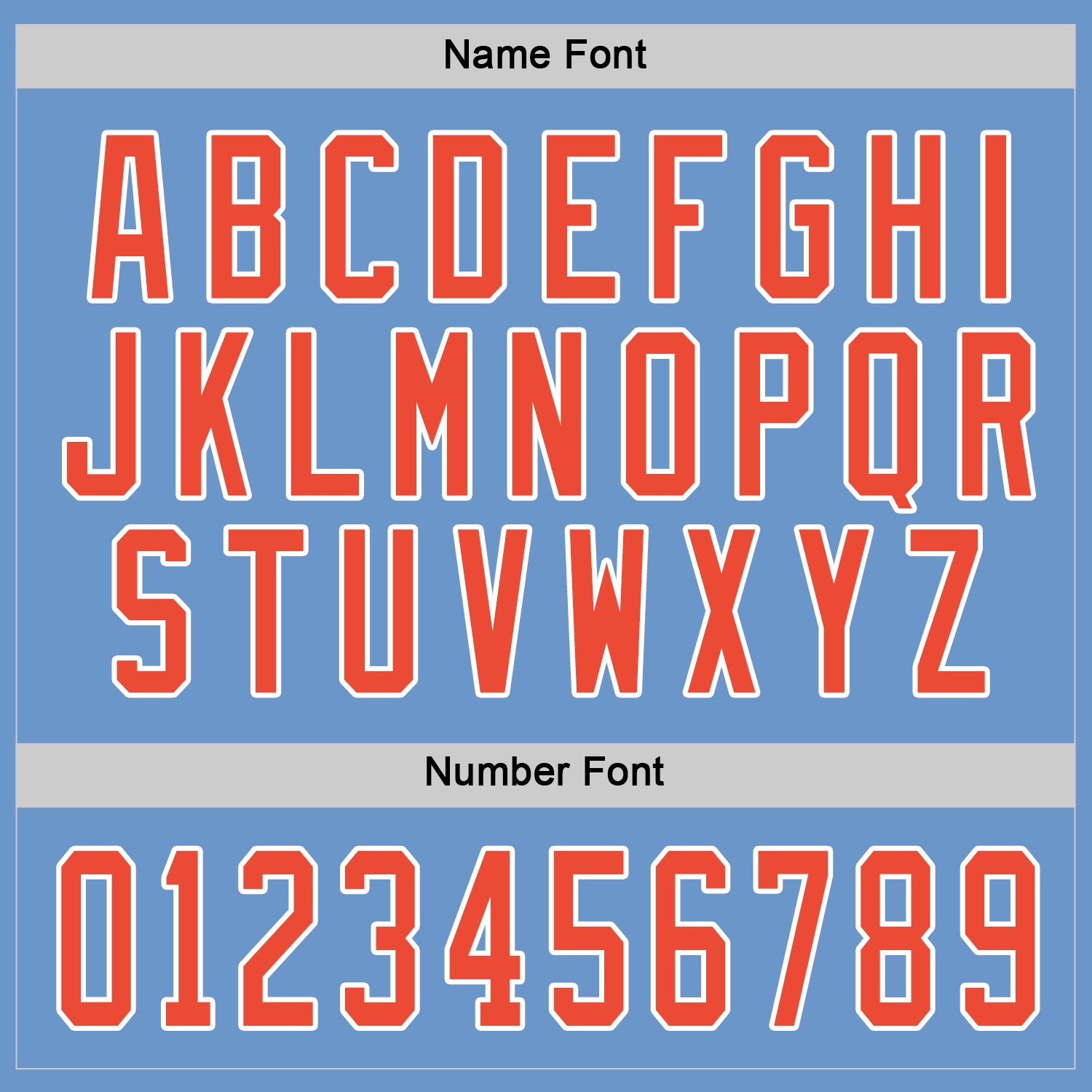 Custom Light Blue Orange-White Hockey Jersey view 4