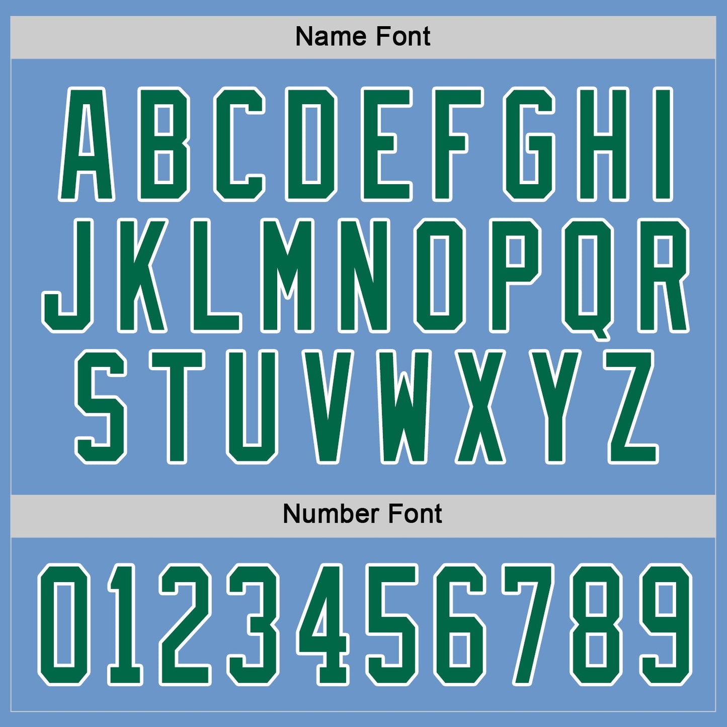 Custom Light Blue Kelly Green-White Hockey Jersey view 4