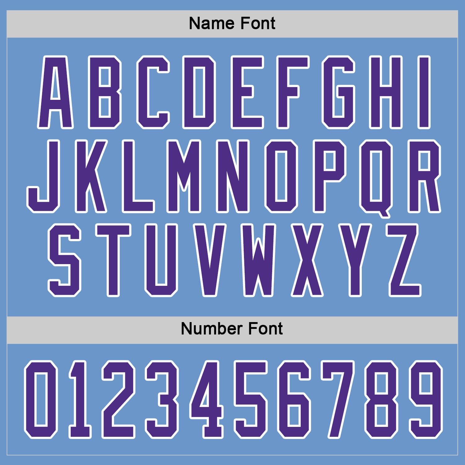 Custom Light Blue Purple-White Hockey Jersey view 4