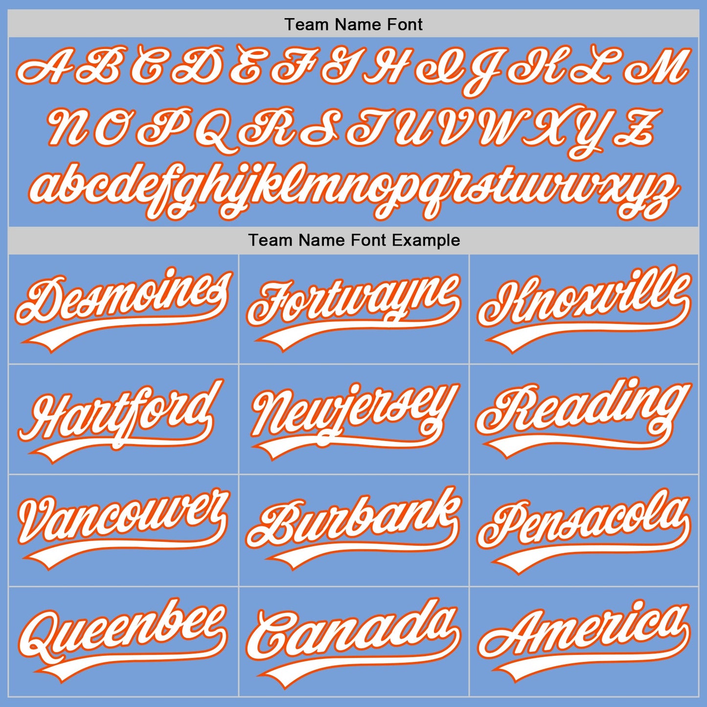 Custom Light Blue White-Orange Authentic Baseball Jersey view 4