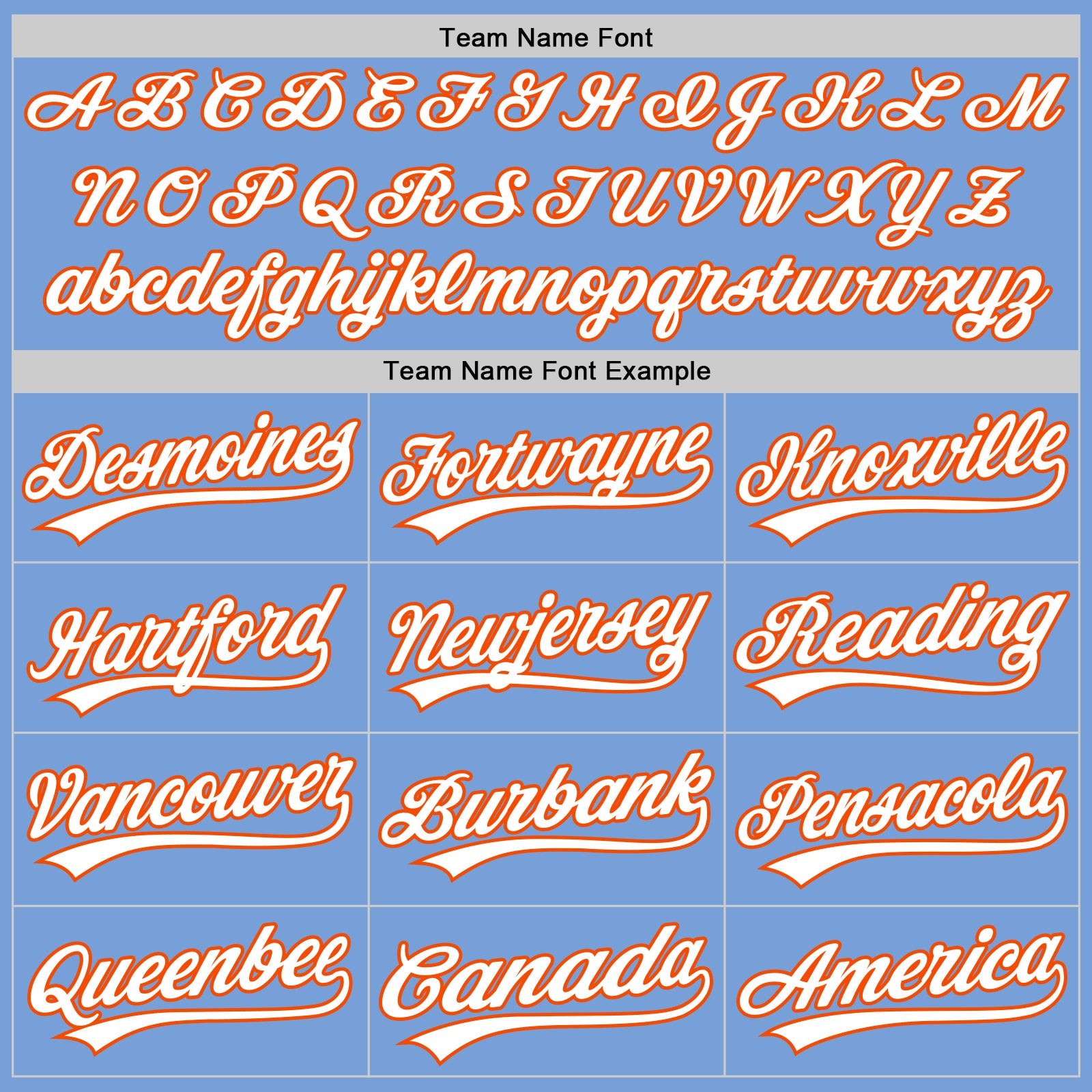 Custom Light Blue White-Orange Authentic Baseball Jersey view 4