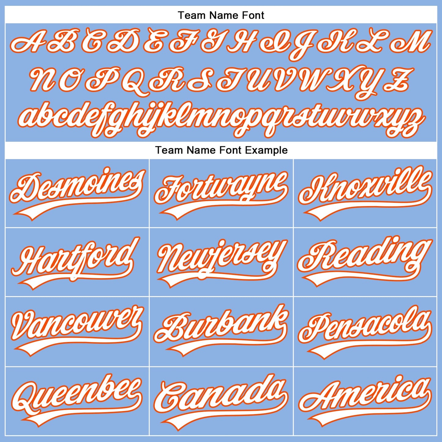 Custom Light Blue White Pinstripe Orange Authentic Baseball Jersey view 4