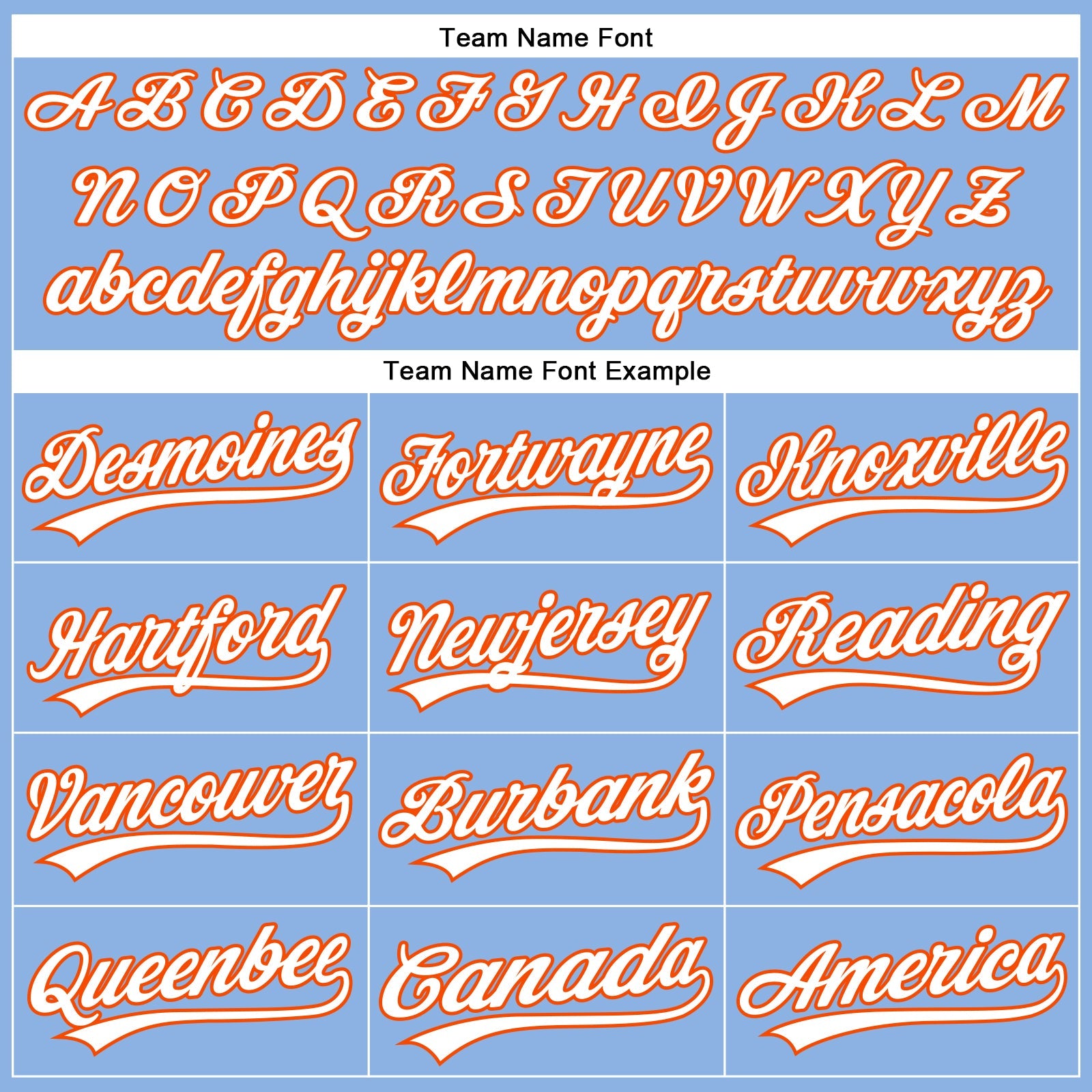 Custom Light Blue White Pinstripe Orange Authentic Baseball Jersey view 4