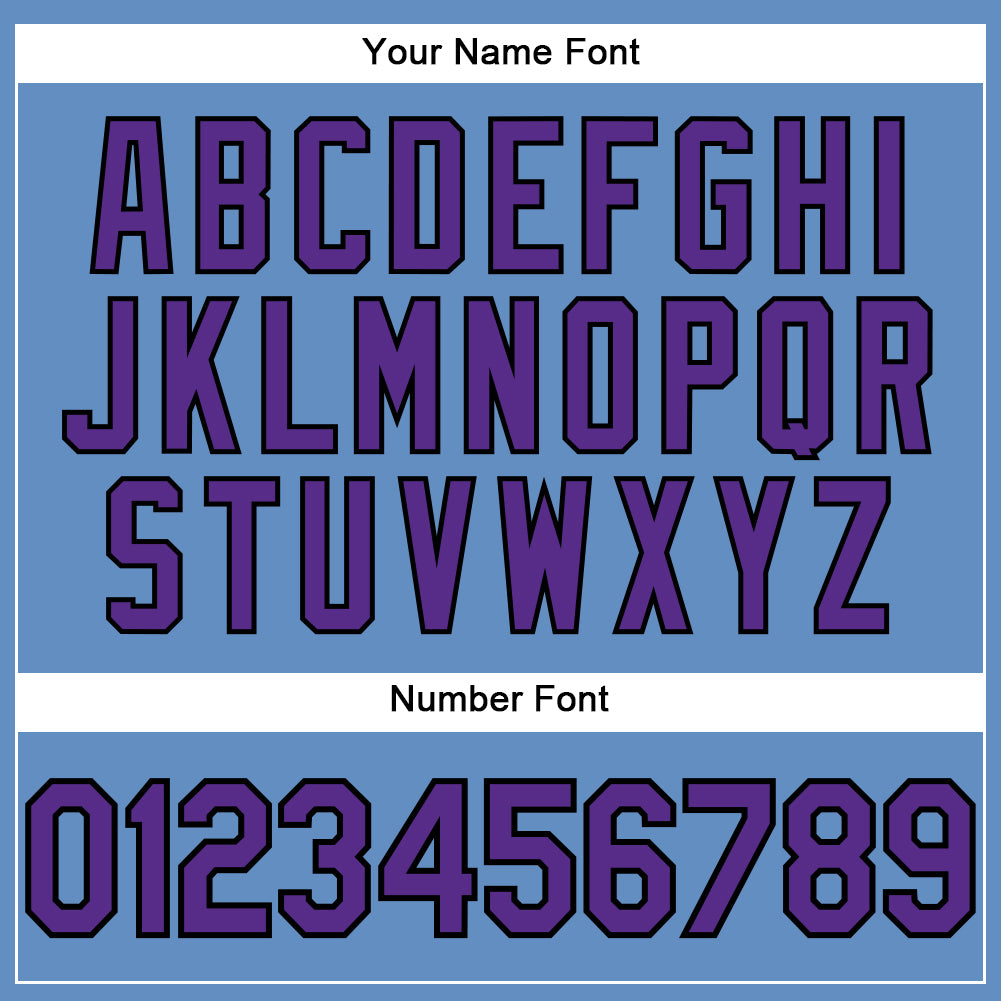 Custom Light Blue Purple-Black Performance T-Shirt view 4