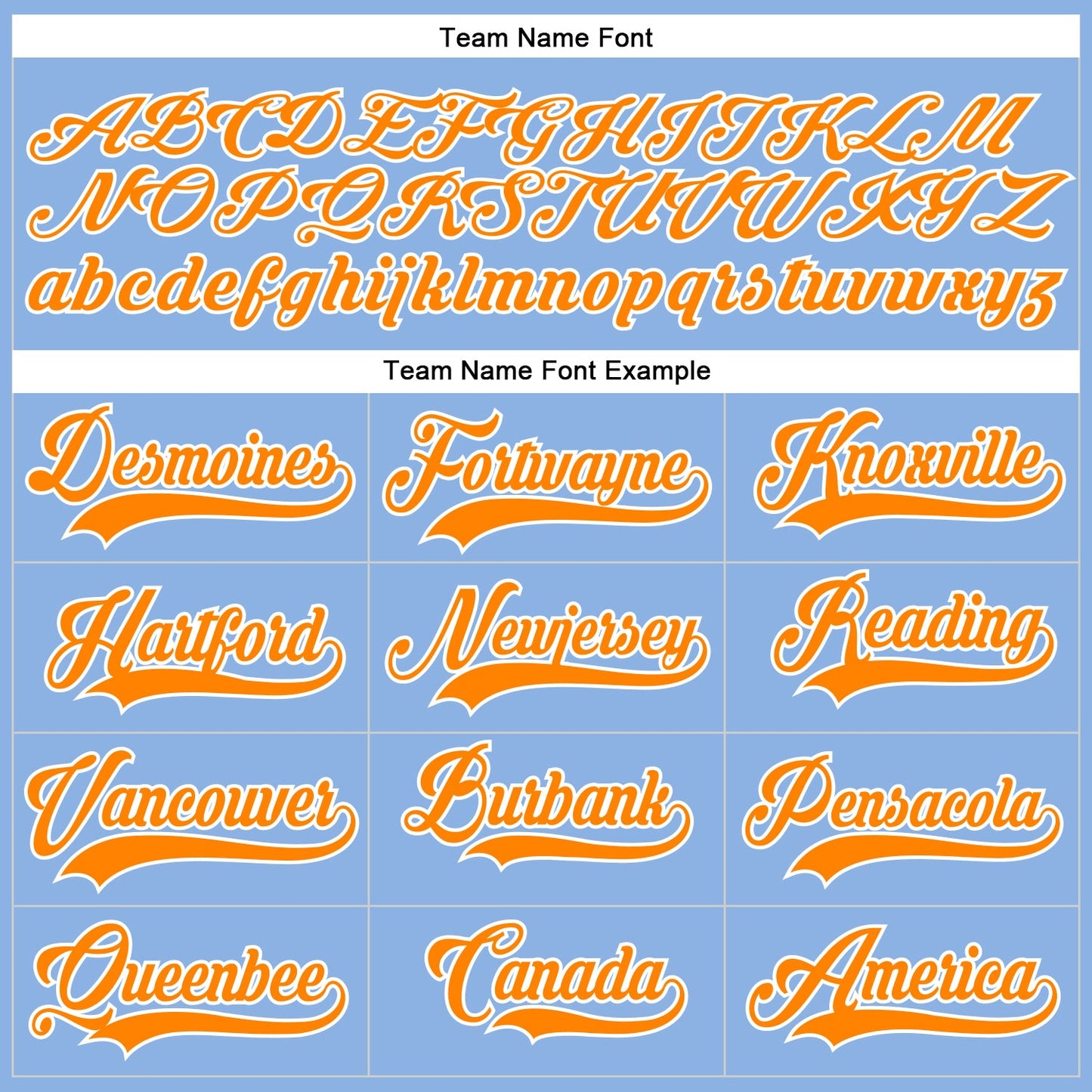 Custom Light Blue Bay Orange-White Hockey Lace Neck Jersey view 4