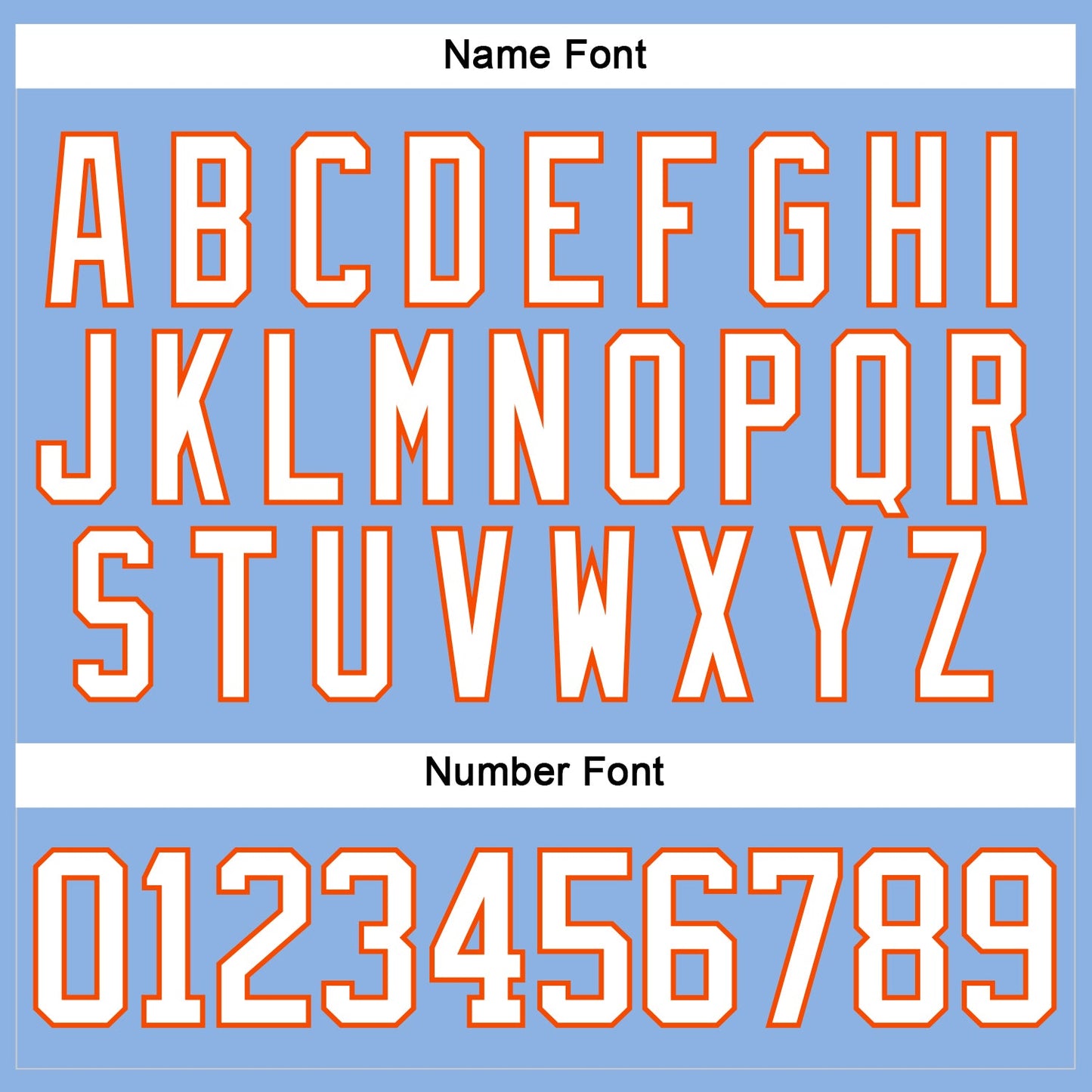 Custom Light Blue White-Orange Hockey Lace Neck Jersey view 5