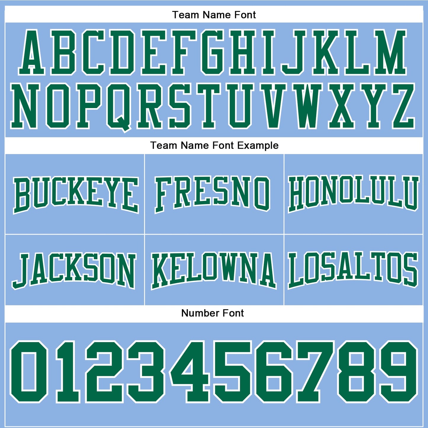 Custom Stitched Light Blue Kelly Green-White Football Pullover Sweatshirt Hoodie view 3