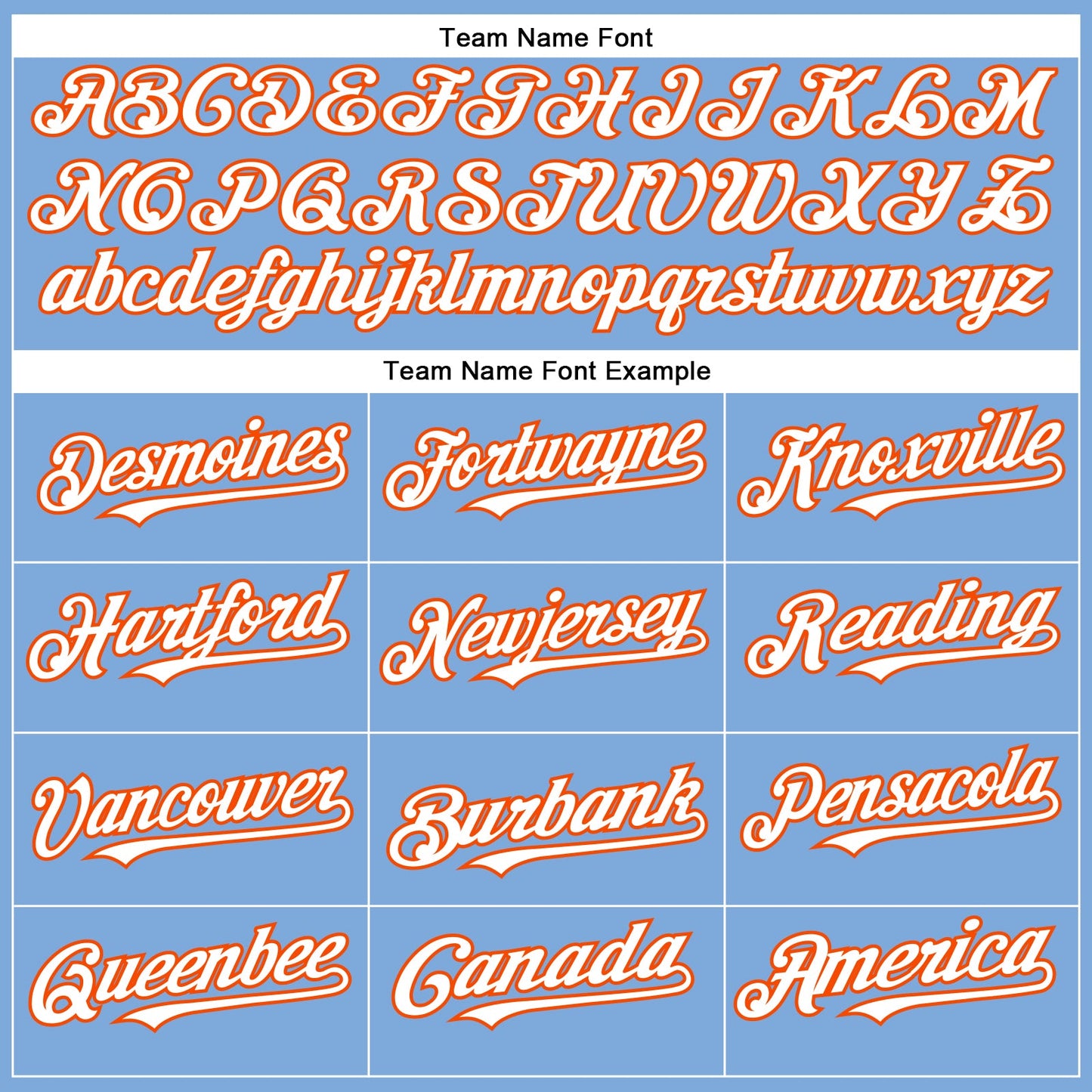 Custom Light Blue White-Orange Authentic Baseball Jersey view 4