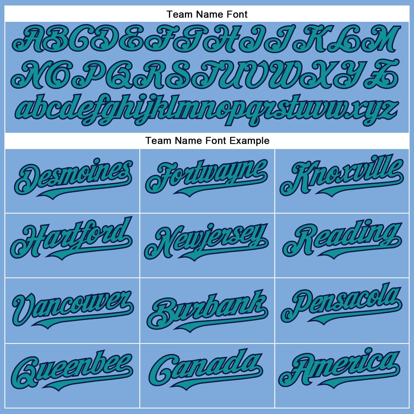 Custom Light Blue Teal-Navy Authentic Baseball Jersey view 4