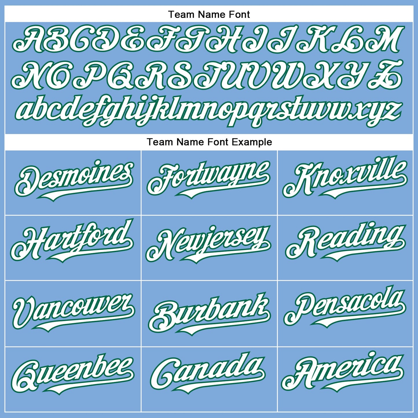 Custom Light Blue White-Kelly Green Authentic Baseball Jersey view 4