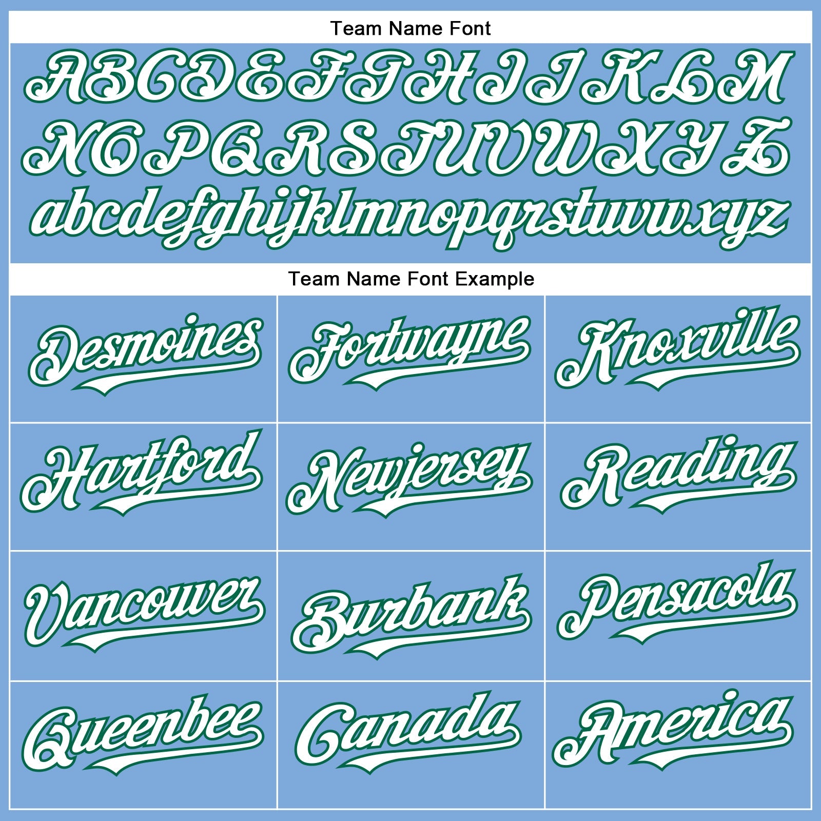 Custom Light Blue White-Kelly Green Authentic Baseball Jersey view 4