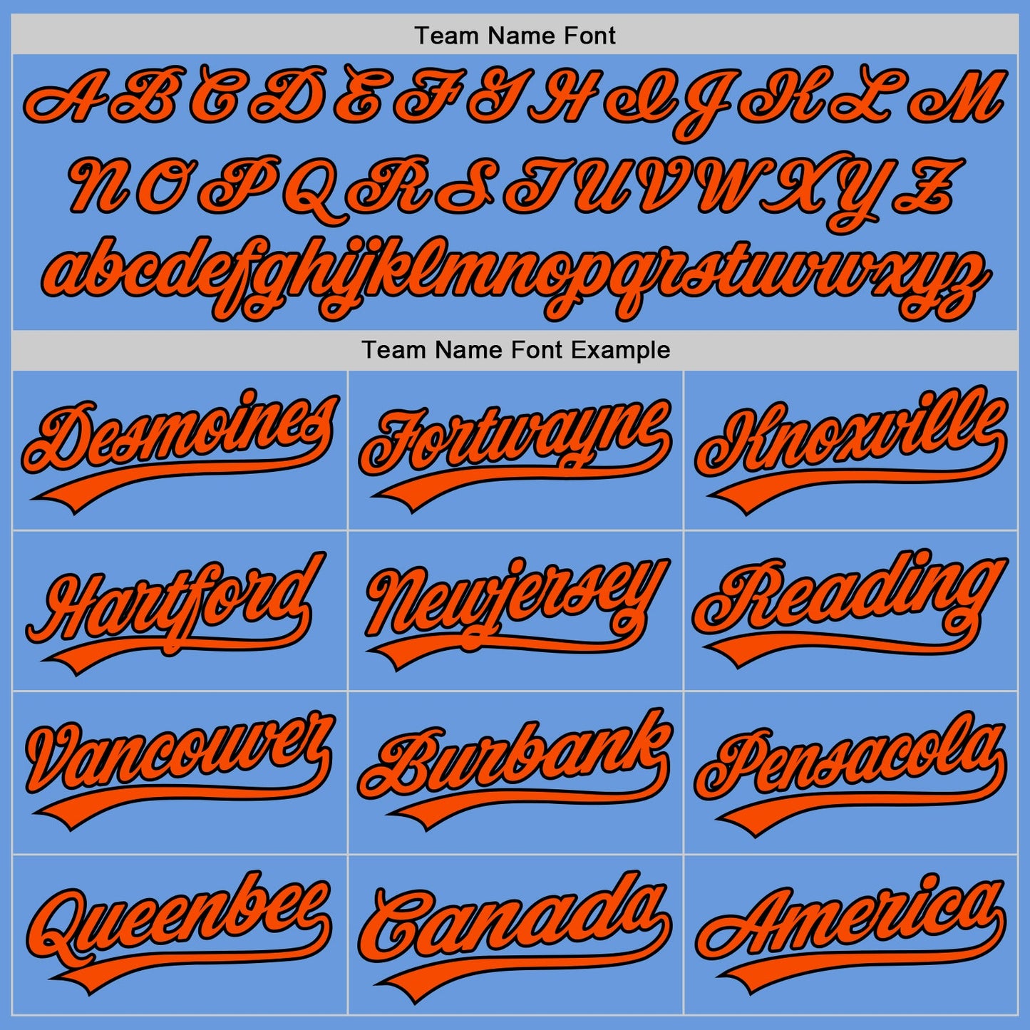 Custom Light Blue Orange-Black Authentic Throwback Baseball Jersey view 4