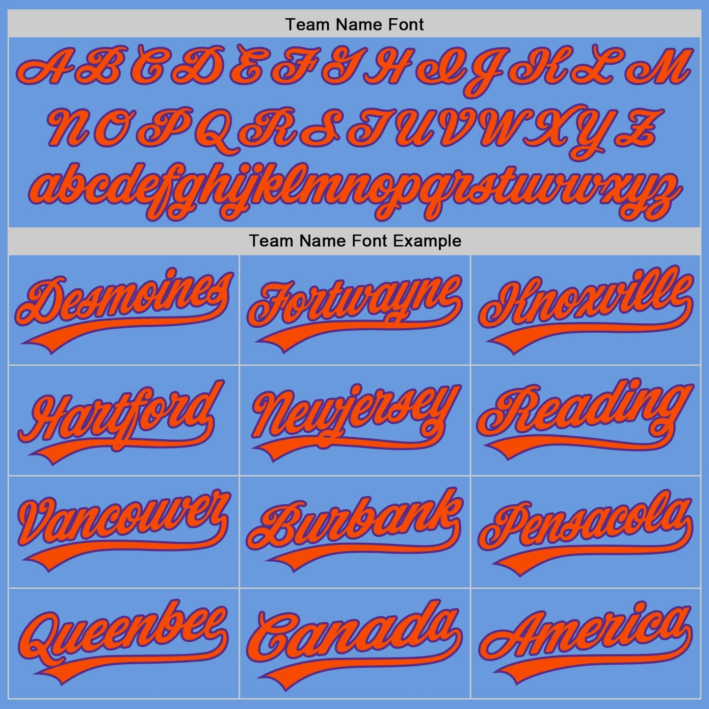Custom Light Blue Orange-Purple Authentic Throwback Baseball Jersey view 4