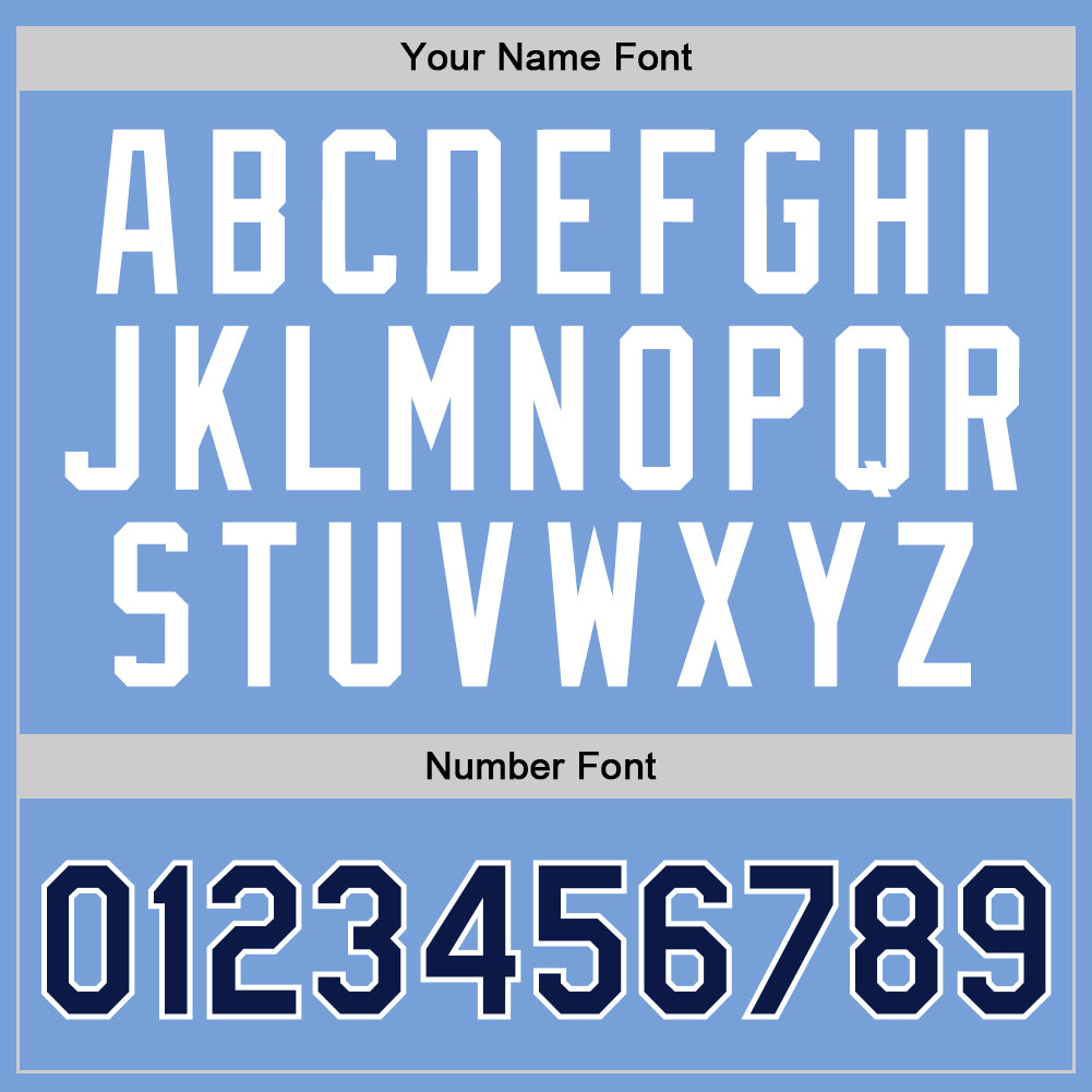 Custom Light Blue Navy-White Authentic Throwback Basketball Jersey view 4
