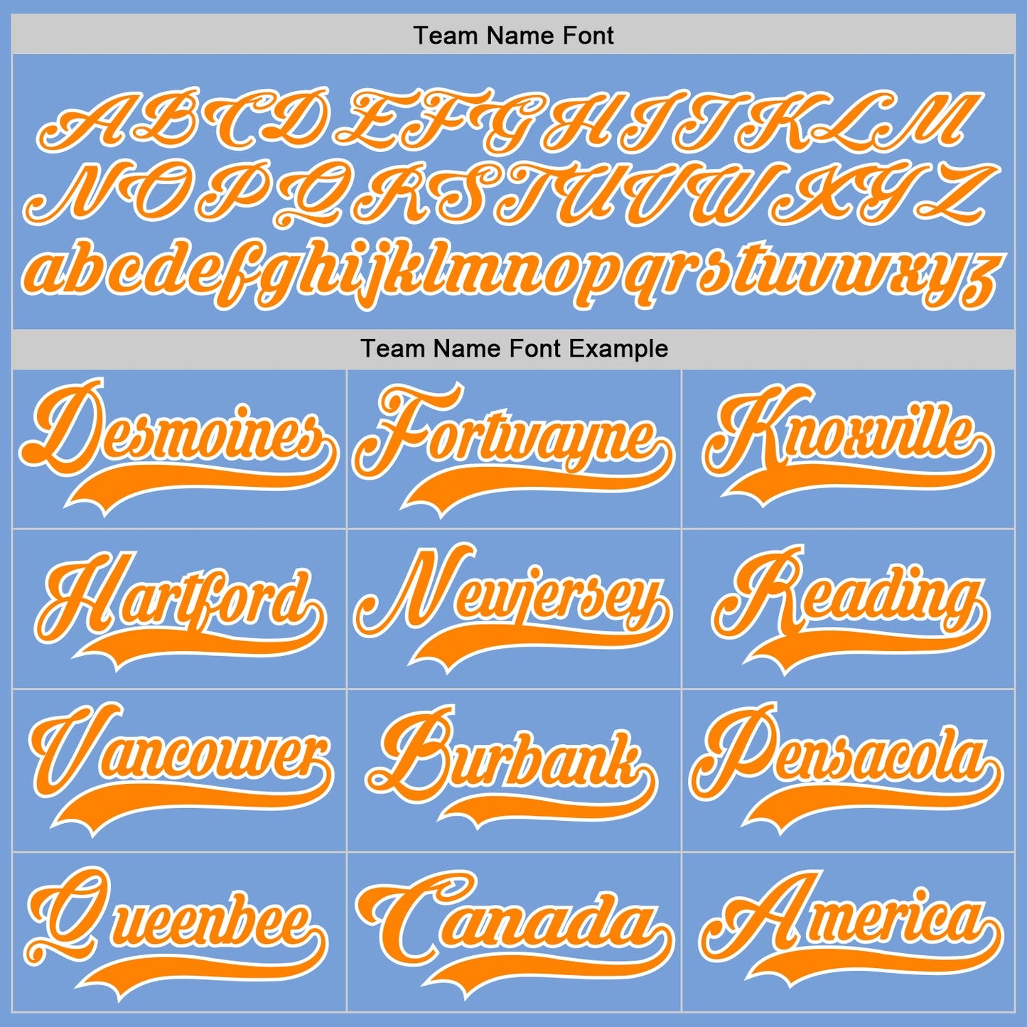Custom Light Blue Bay Orange-White Hockey Lace Neck Jersey view 4