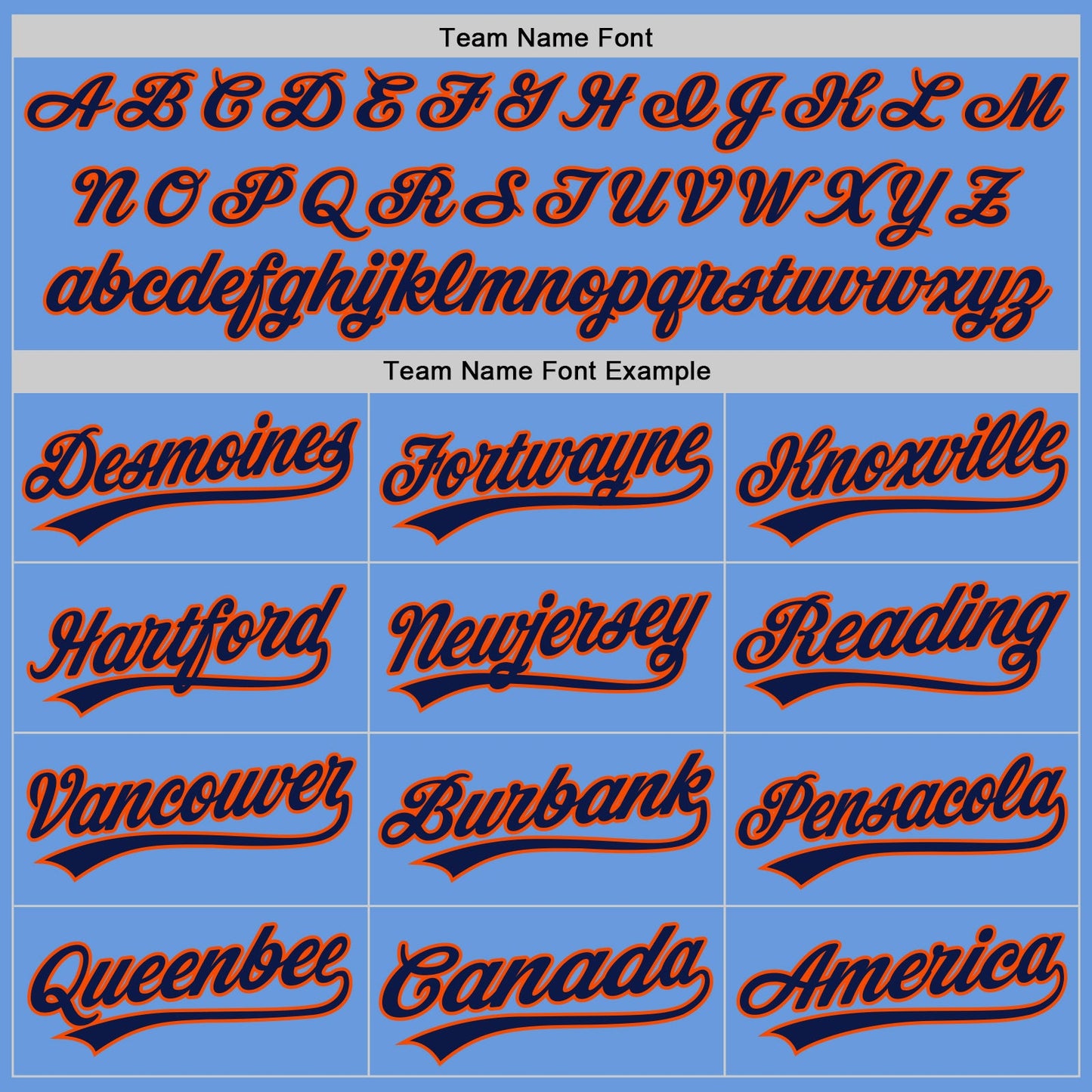 Custom Light Blue Navy-Orange Authentic Throwback Baseball Jersey view 4