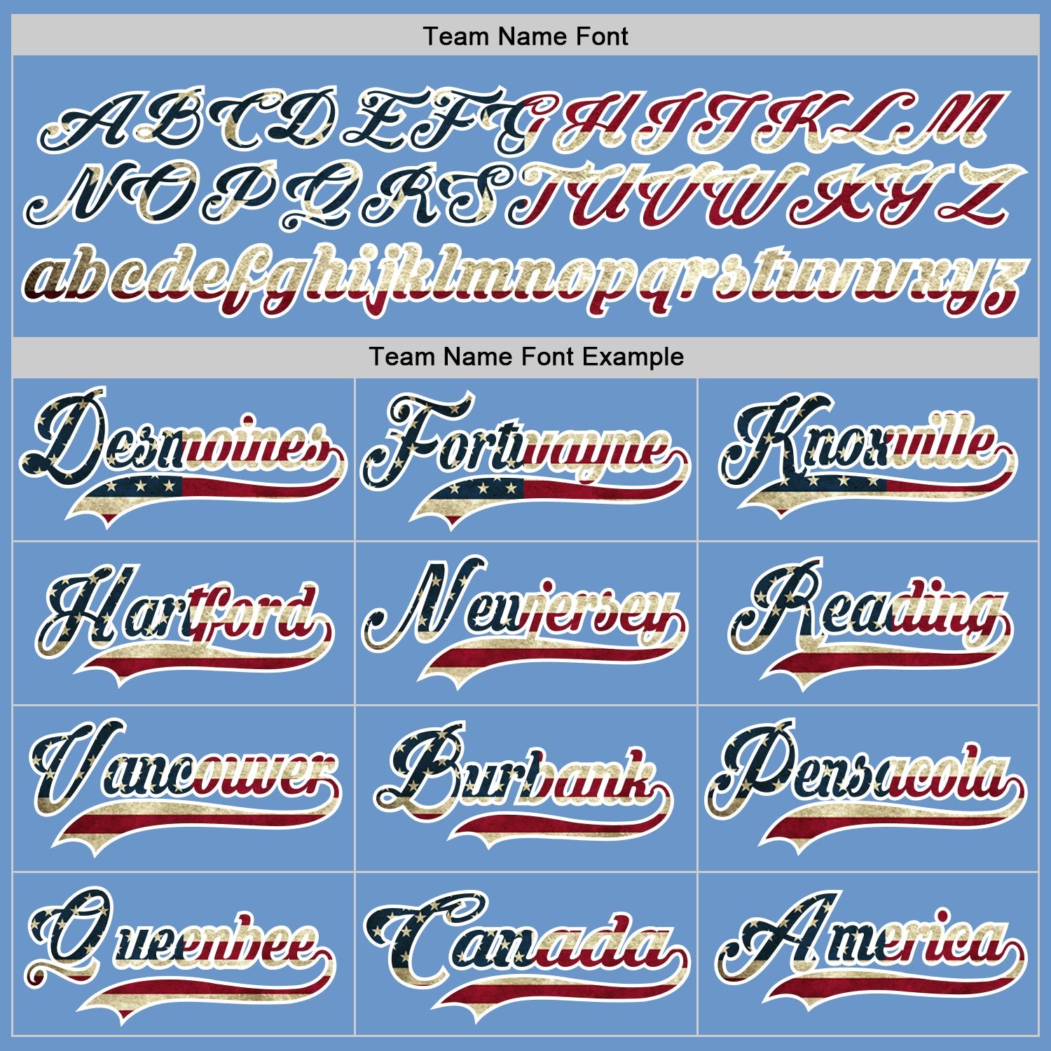 Custom Light Blue Vintage USA Flag-White Hockey Jersey view 4