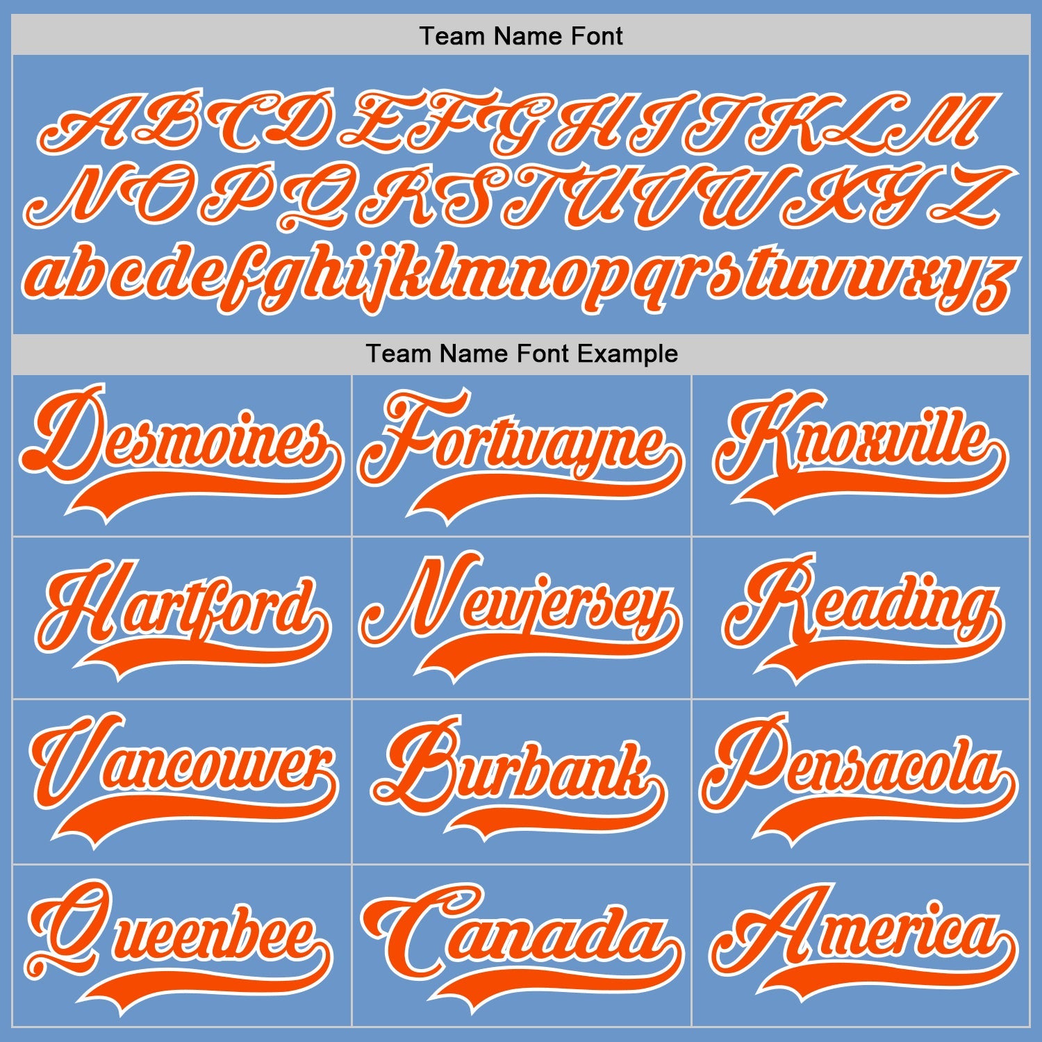 Custom Light Blue Orange-White Hockey Jersey view 4