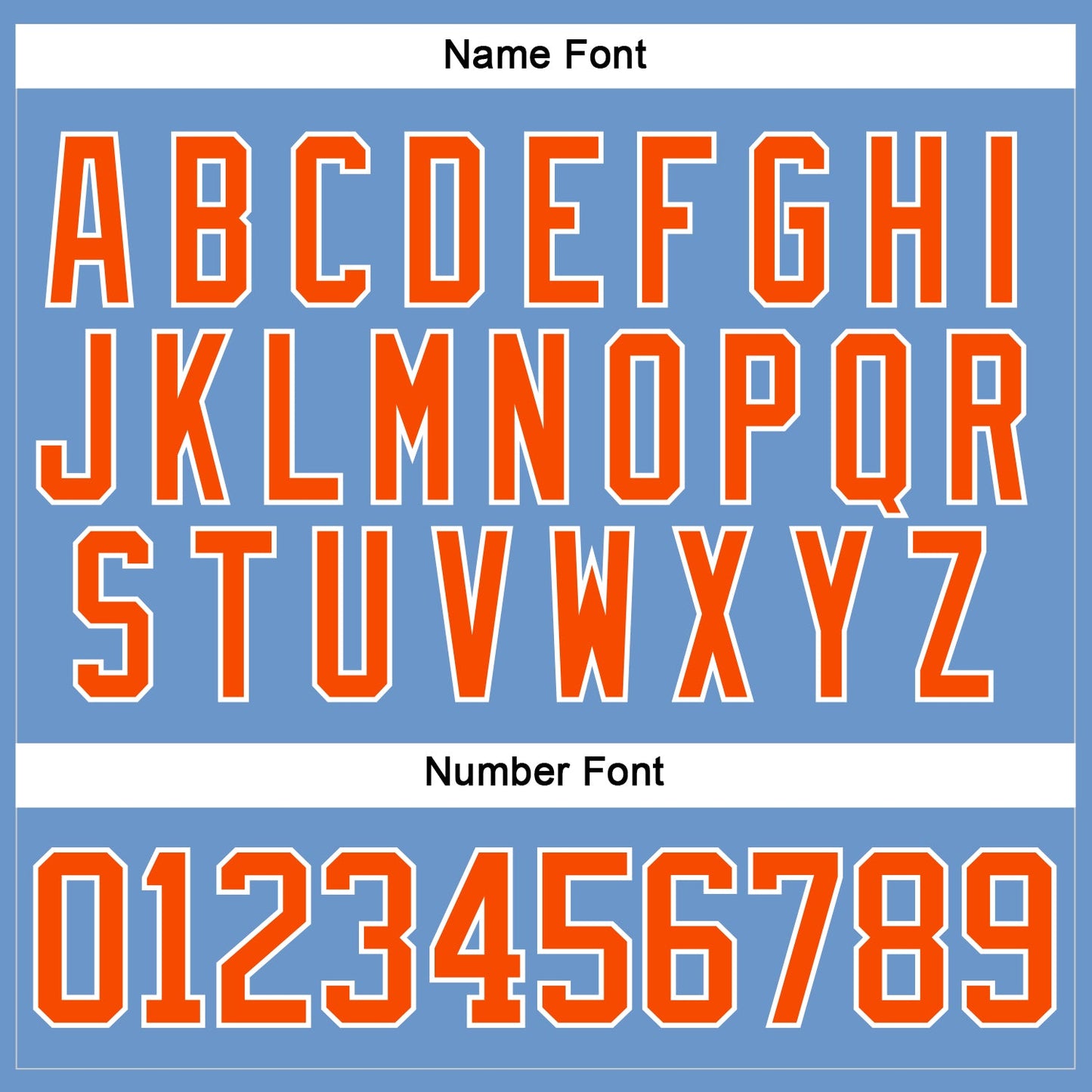 Custom Light Blue Orange-White Hockey Jersey view 5