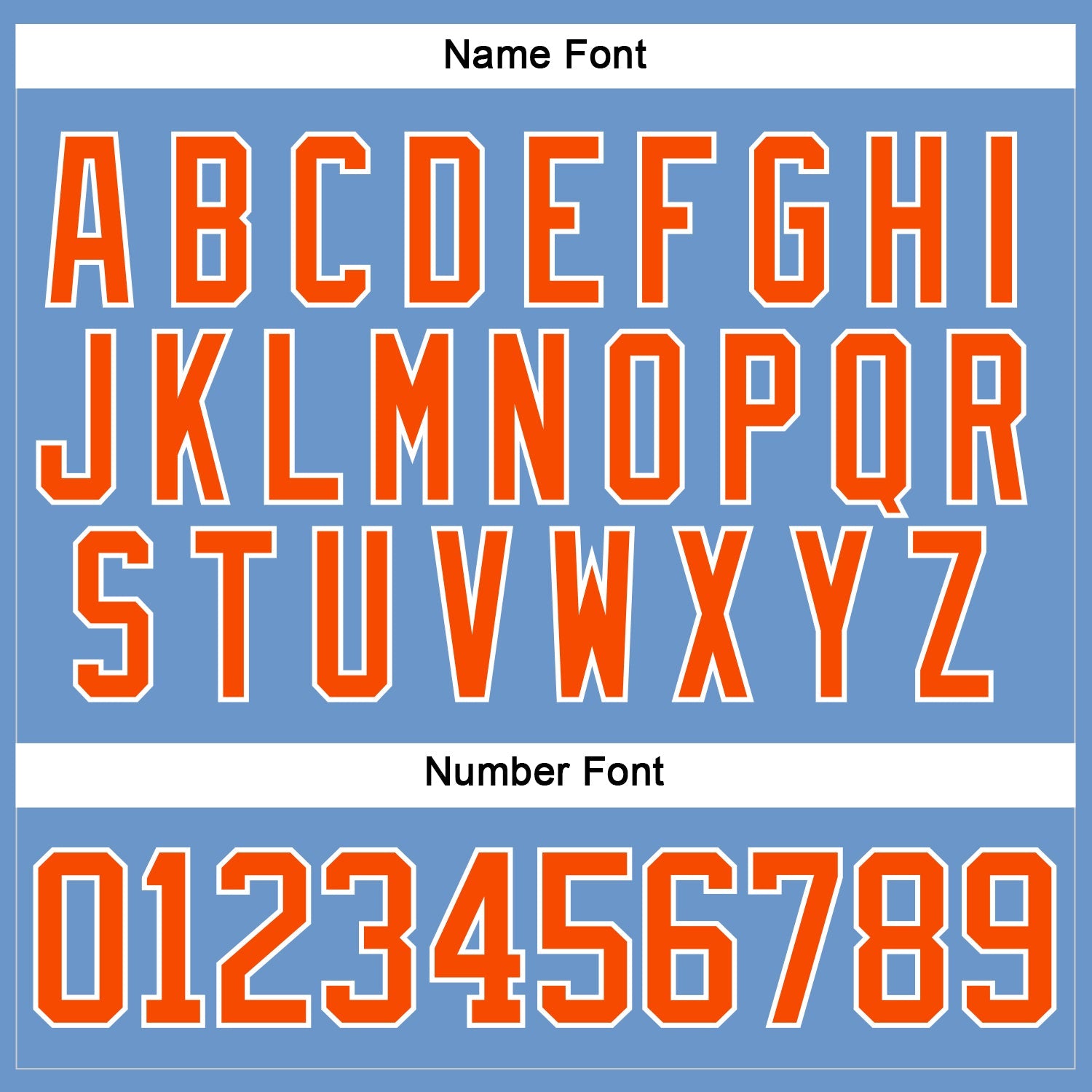 Custom Light Blue Orange-White Hockey Jersey view 5