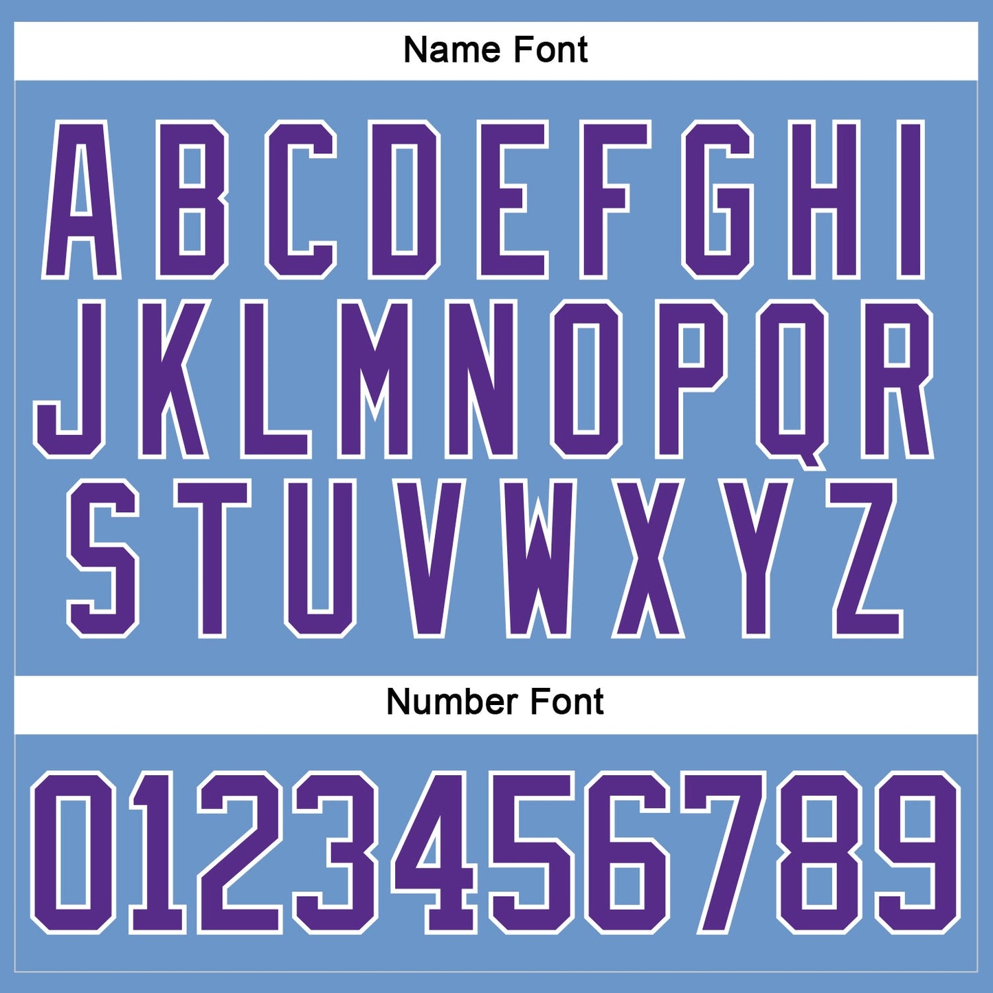 Custom Light Blue Purple-White Hockey Jersey view 5