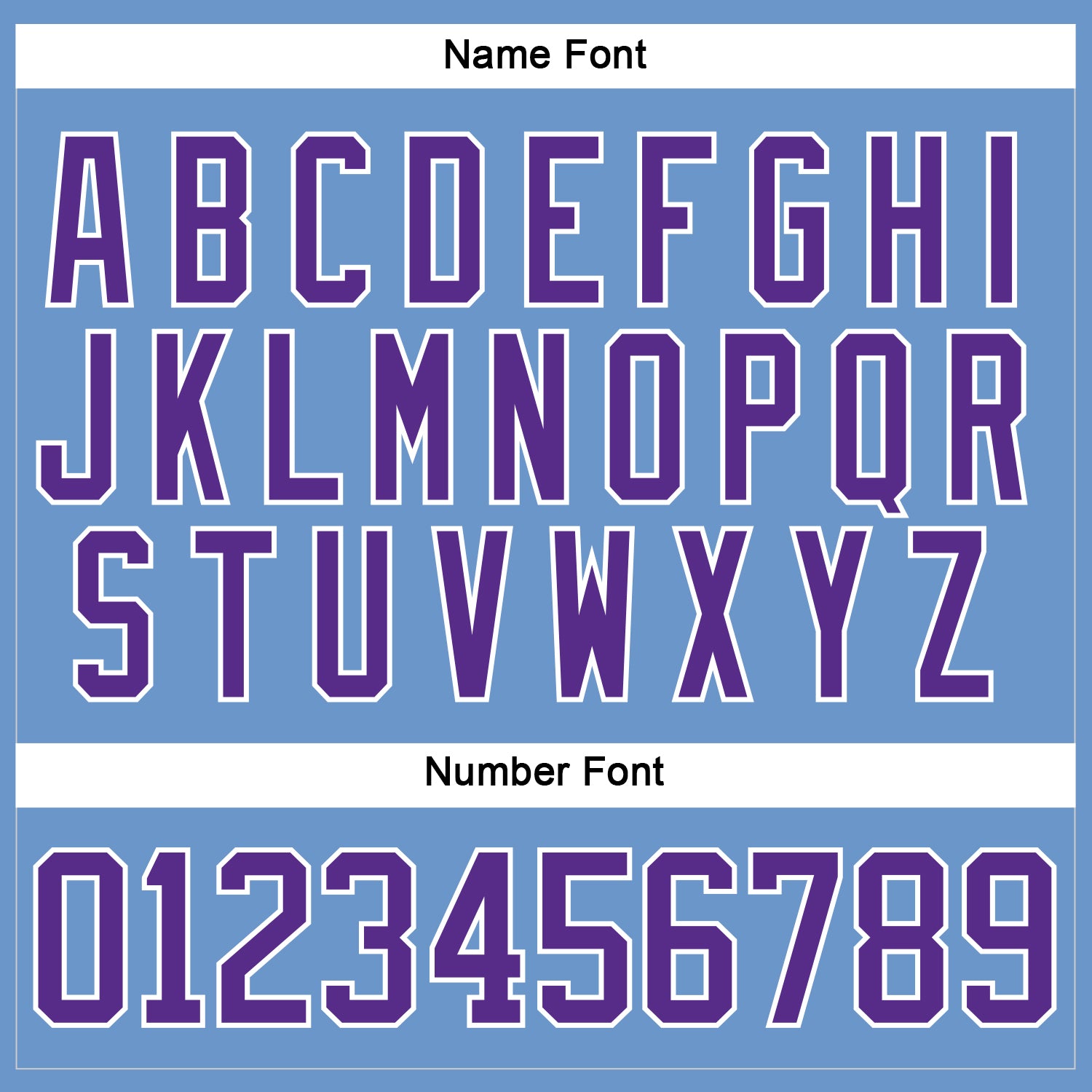 Custom Light Blue Purple-White Hockey Jersey view 5