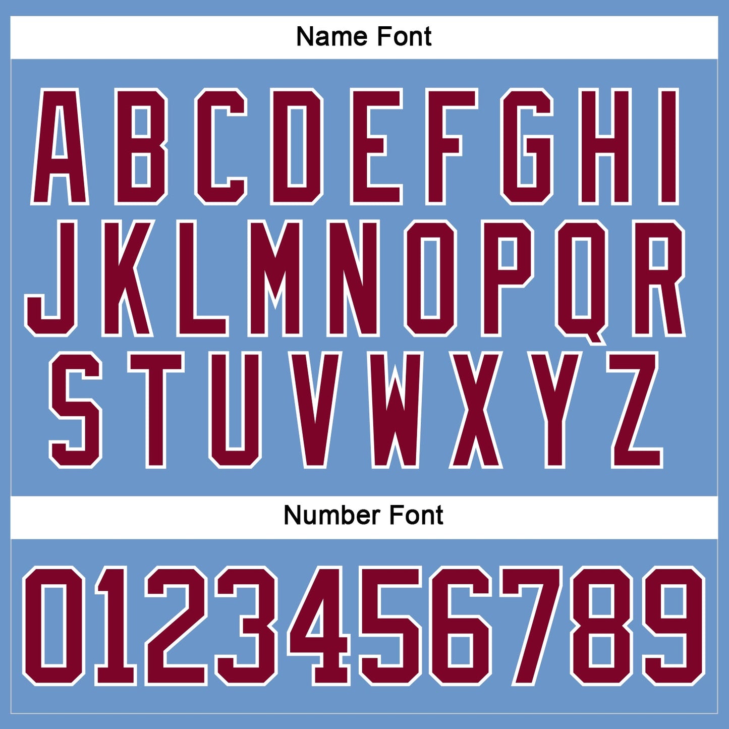 Custom Light Blue Maroon-White Hockey Jersey view 5