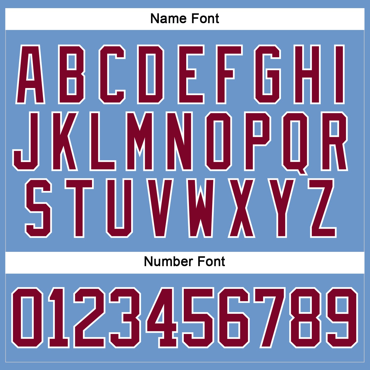 Custom Light Blue Maroon-White Hockey Jersey view 5