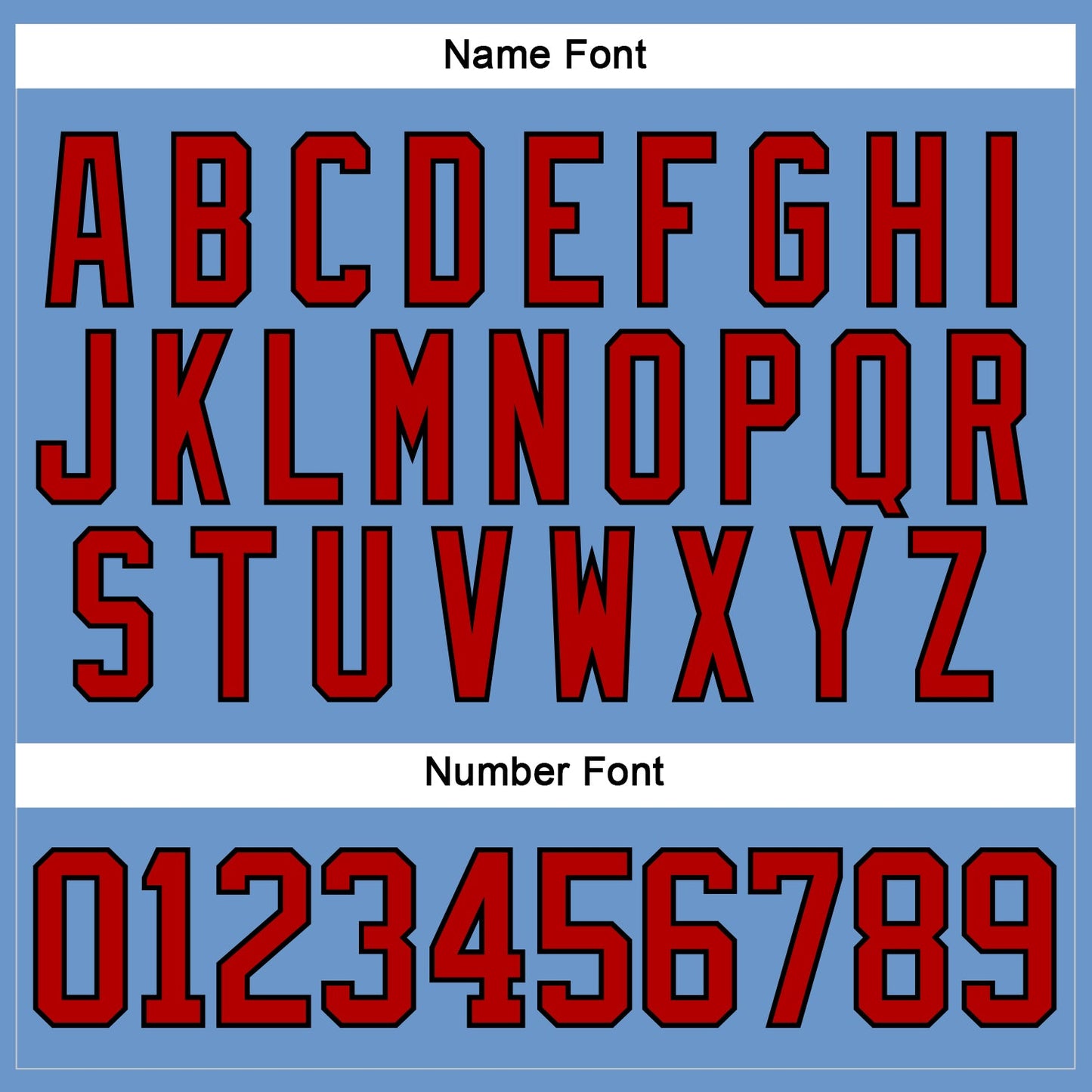Custom Light Blue Red-Black Hockey Jersey view 5