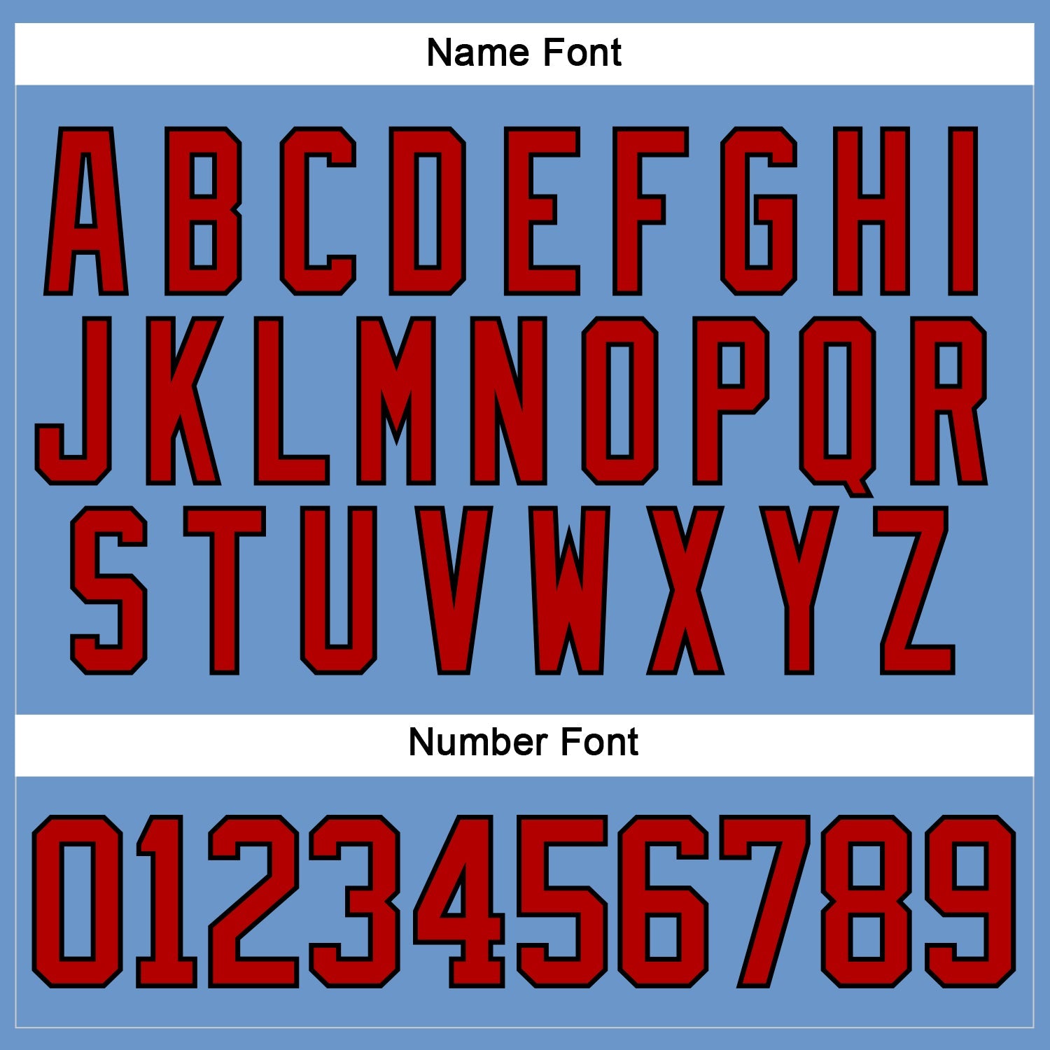 Custom Light Blue Red-Black Hockey Jersey view 5