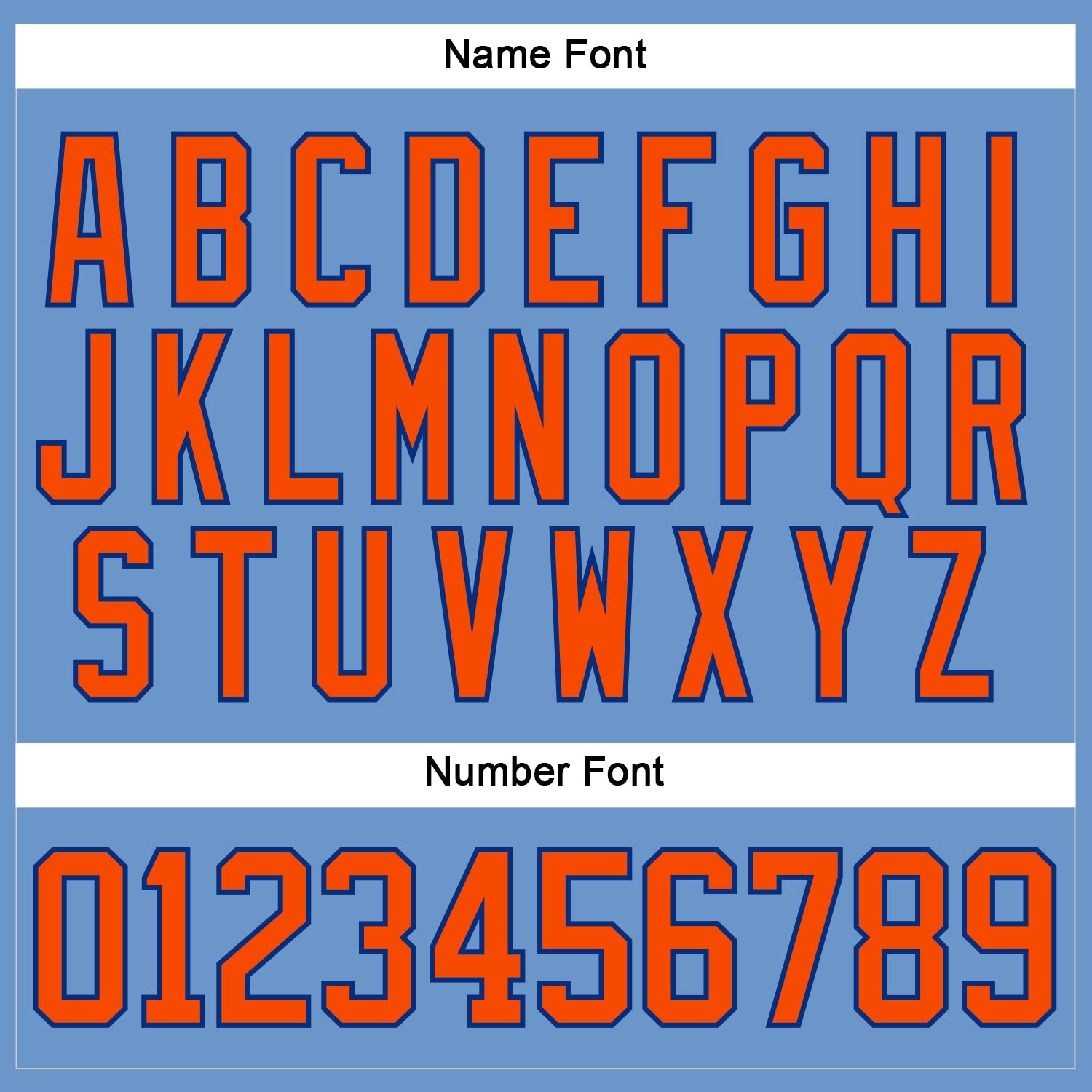 Custom Light Blue Orange-Royal Hockey Jersey view 5