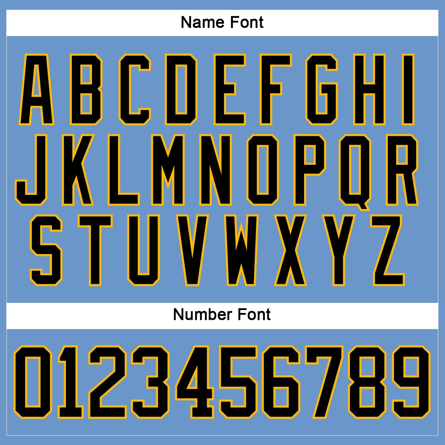 Custom Light Blue Black-Gold Hockey Jersey view 5